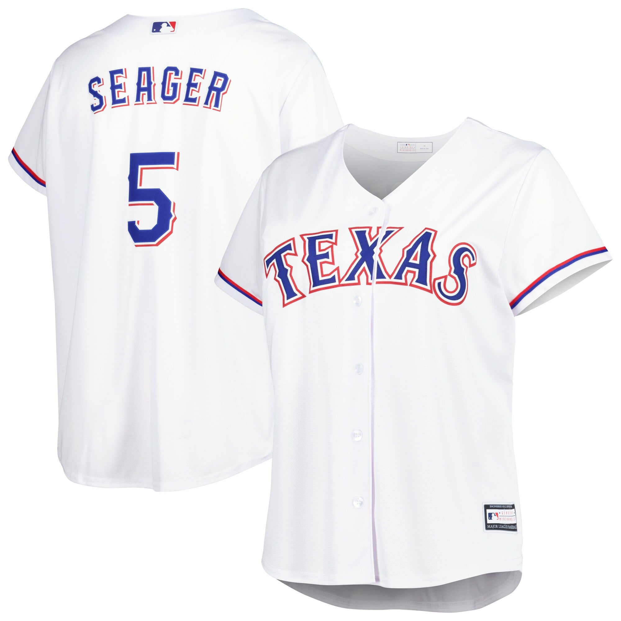 Corey Seager Texas Rangers Women's Plus Size Replica Player Jersey - White
