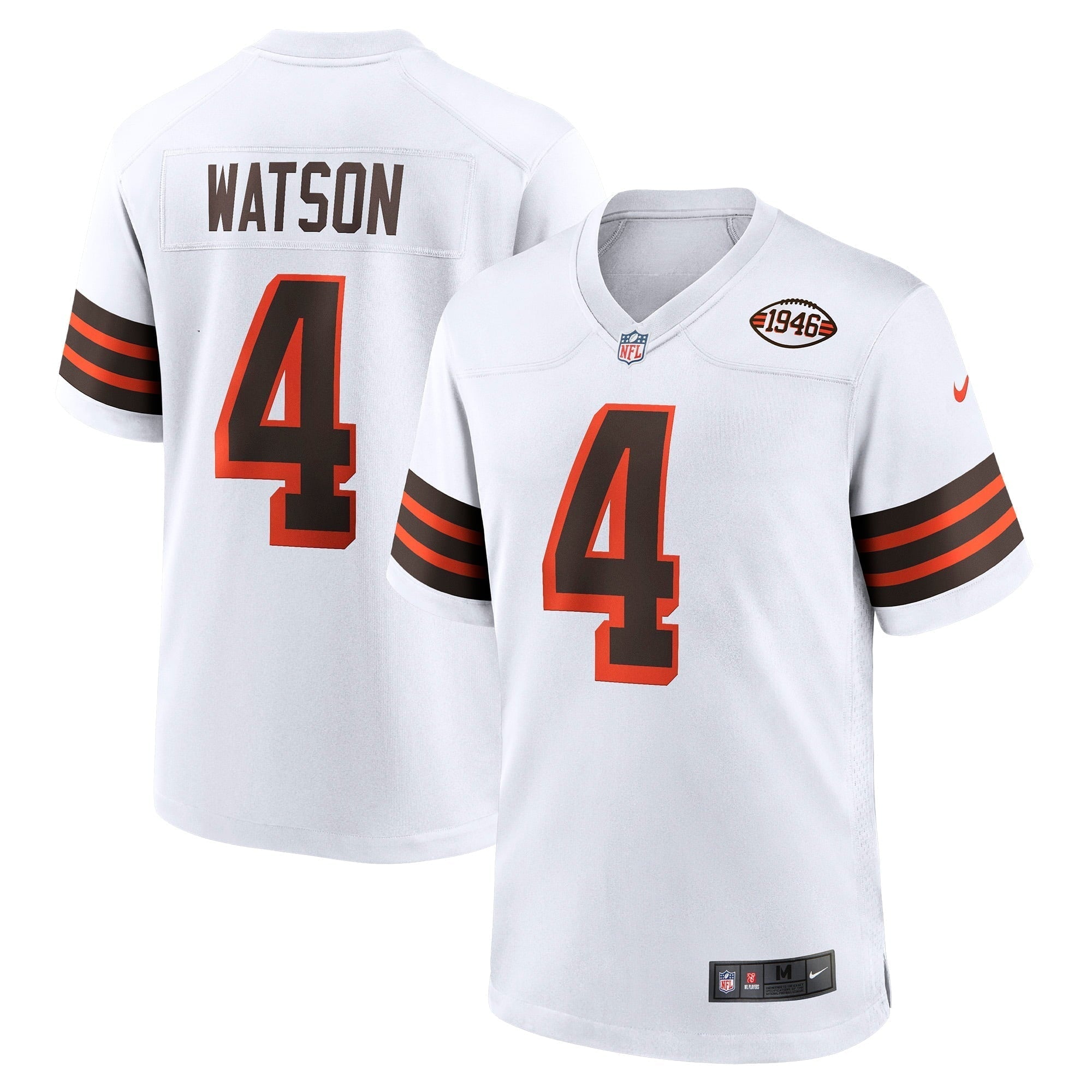 Men s Nike Deshaun Watson White Cleveland Browns Alternate Game Jersey