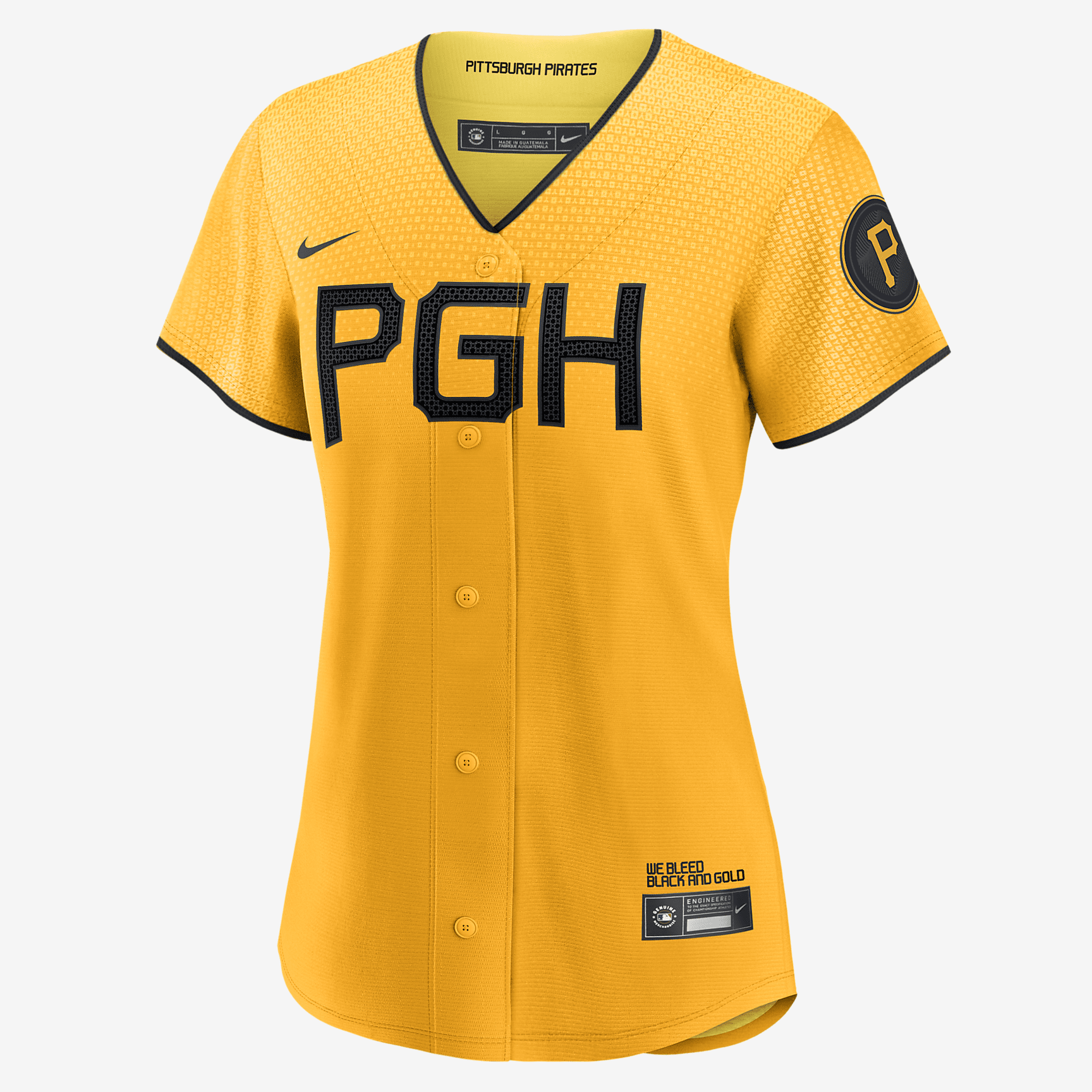 MLB Pittsburgh Pirates City Connect (Roberto Clemente) Women's Replica Baseball Jersey - Sundown/Black
