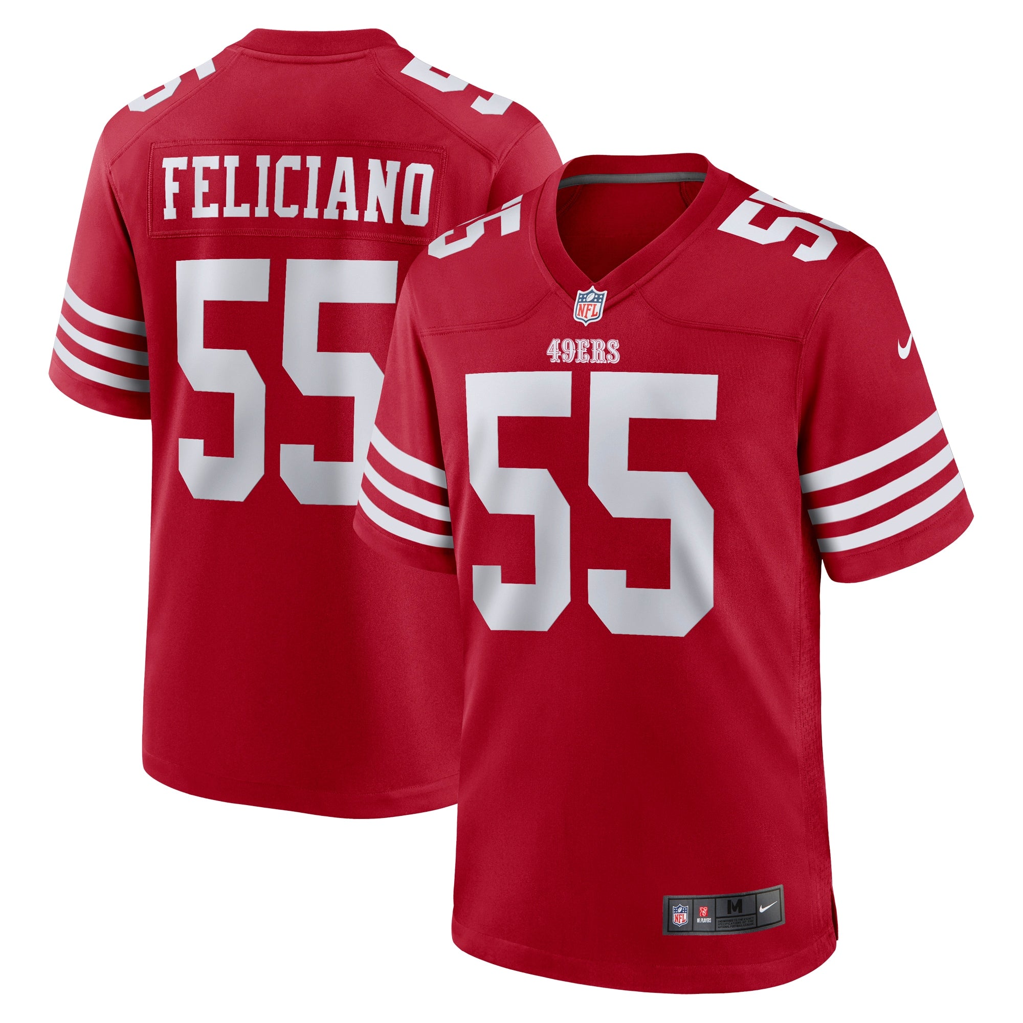 Jon Feliciano San Francisco 49ers Nike Game Player Jersey   Scarlet