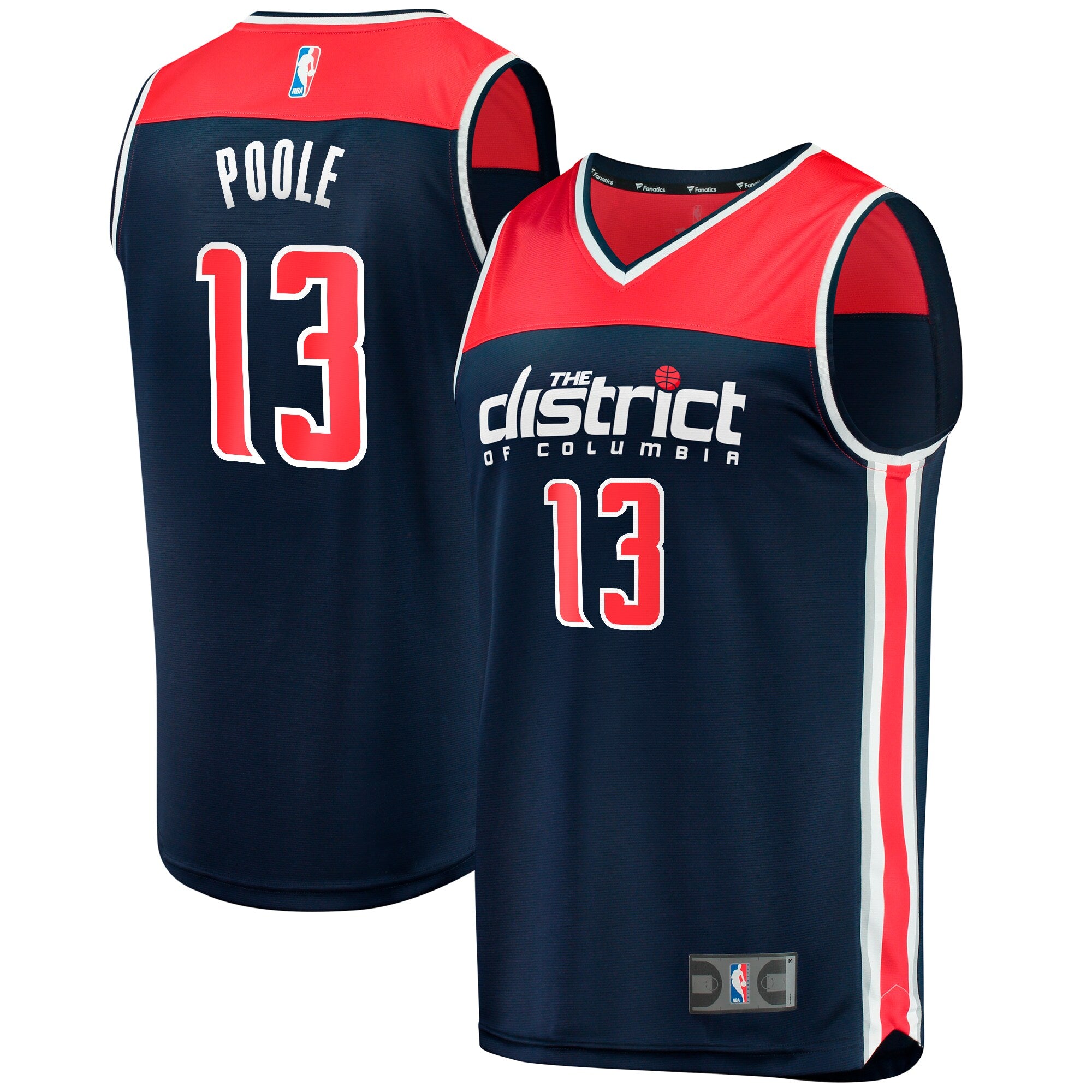 Jordans Poole Washington Wizards Fanatics Branded Fast Break Player Jersey - Statement Edition - Navy