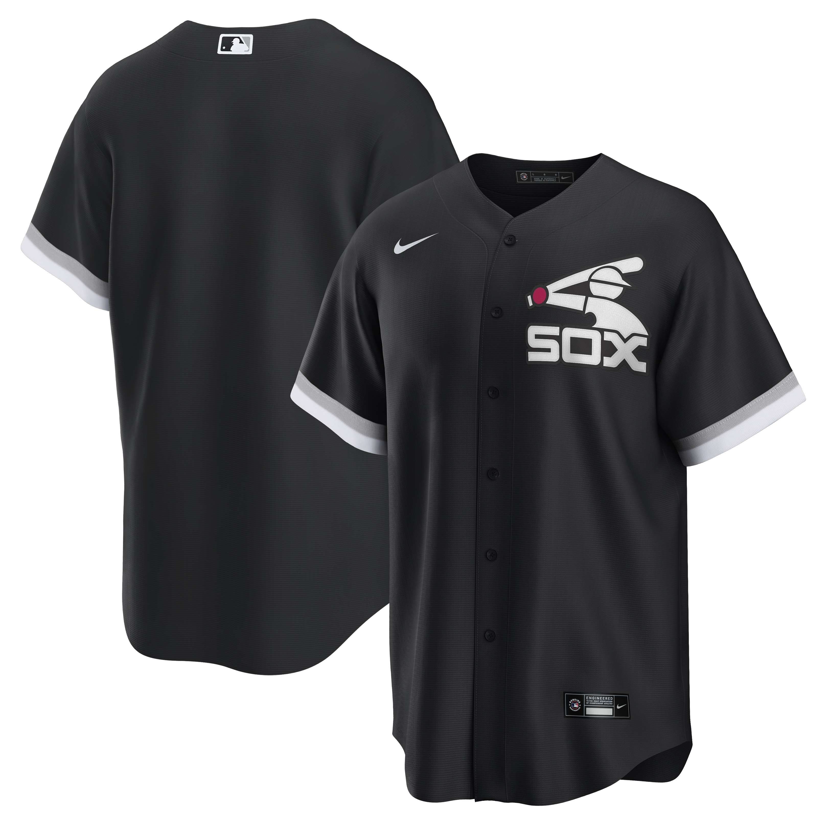 Chicago White Sox Nike Men's Black Alternate Batterman Logo Replica Jersey