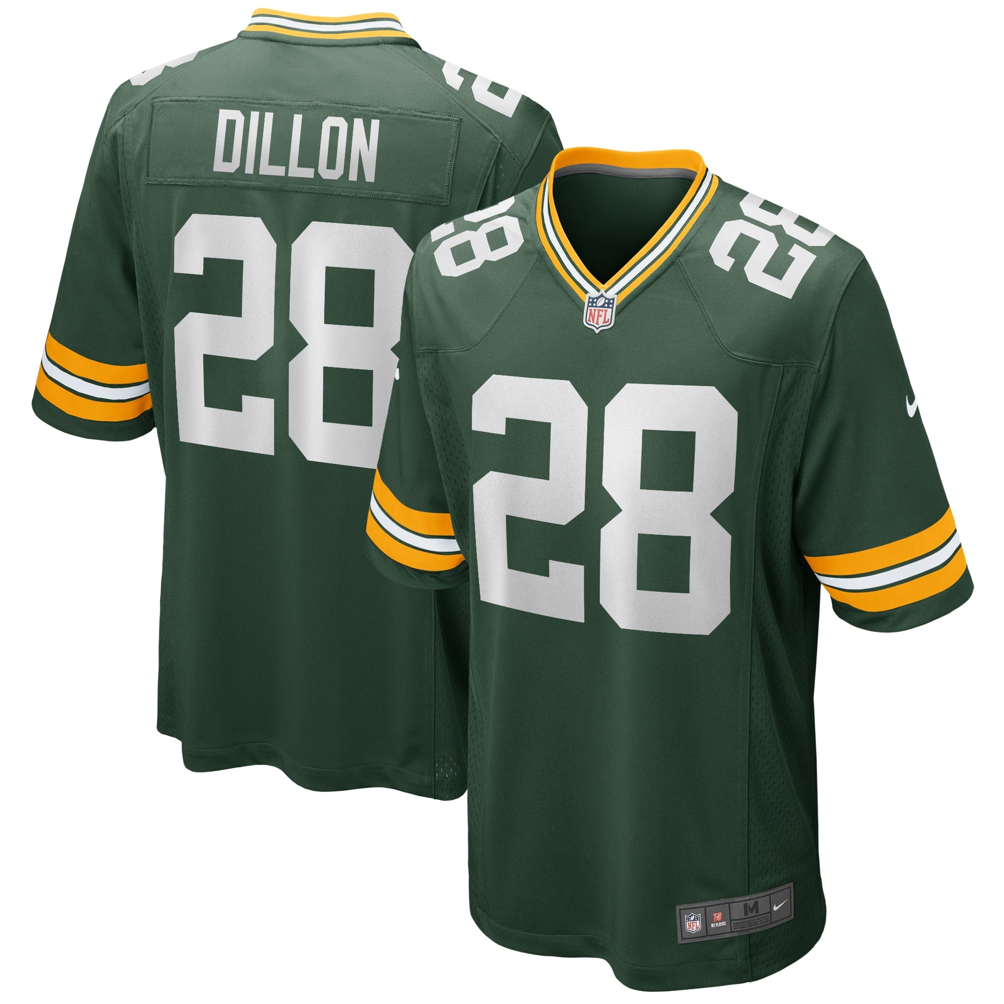 AJ Dillon Green Bay Packers Nike Game Player Jersey   Green