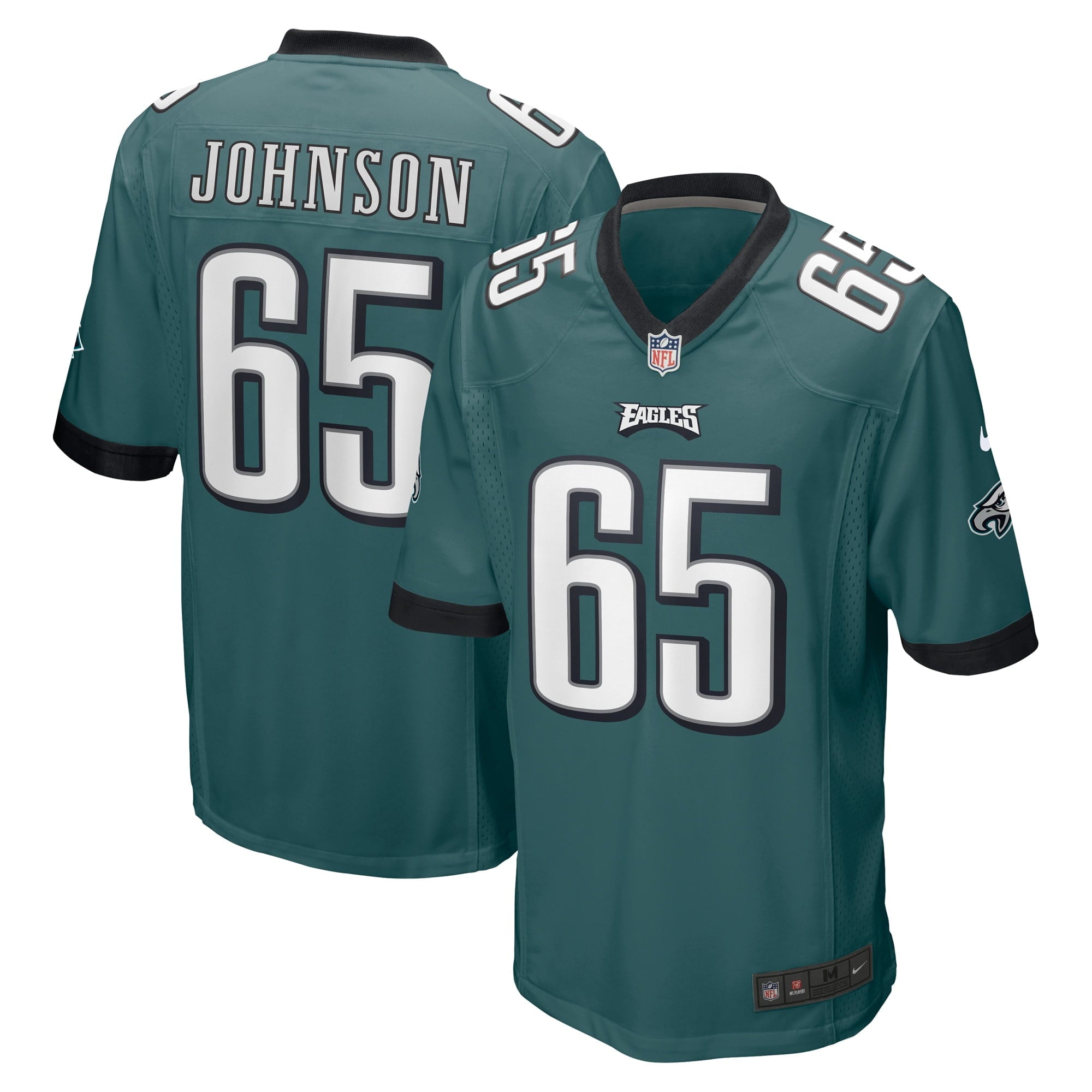 Men s Nike Lane Johnson Midnight Green Philadelphia Eagles Game Jersey