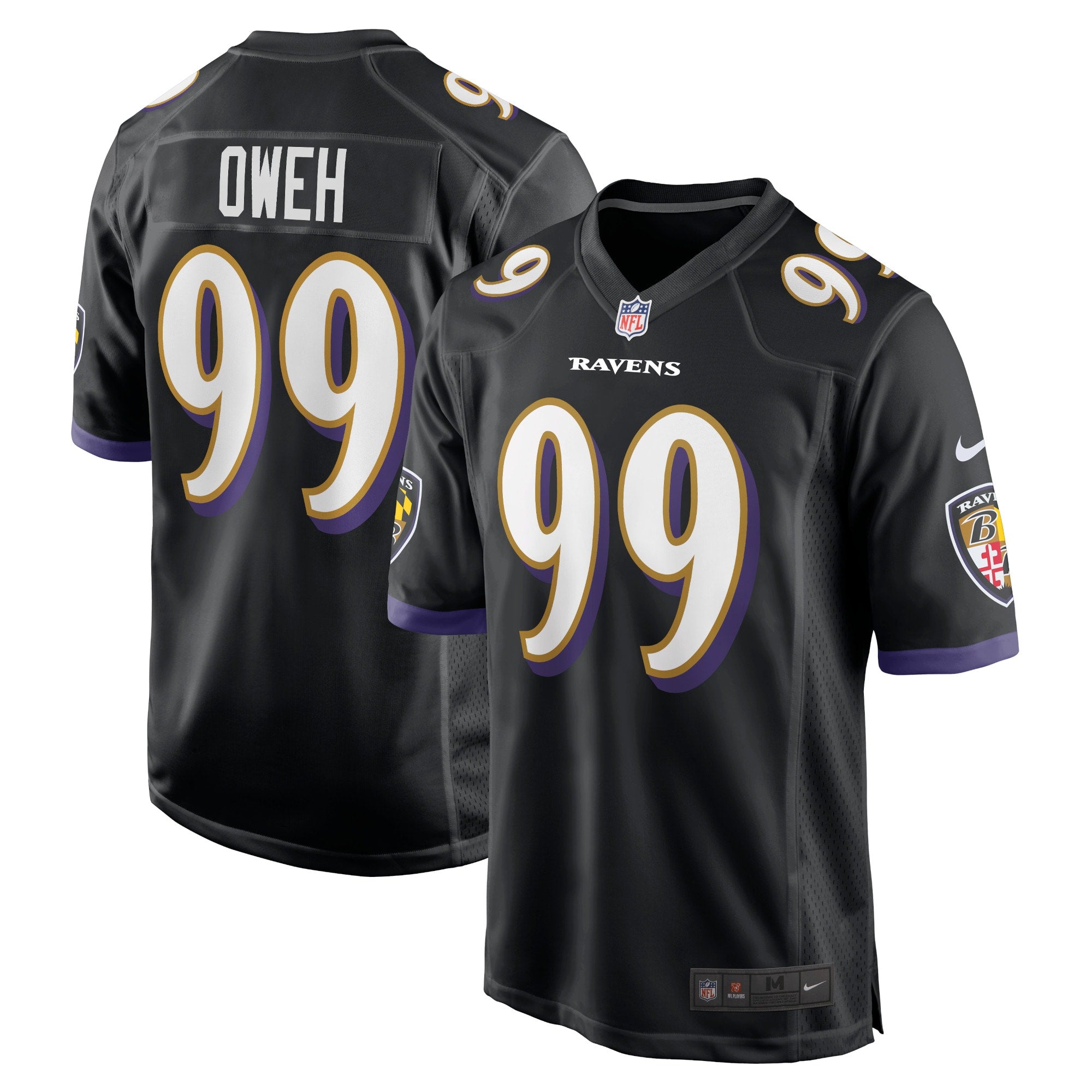 Odafe Oweh Baltimore Ravens Nike Game Jersey   Black