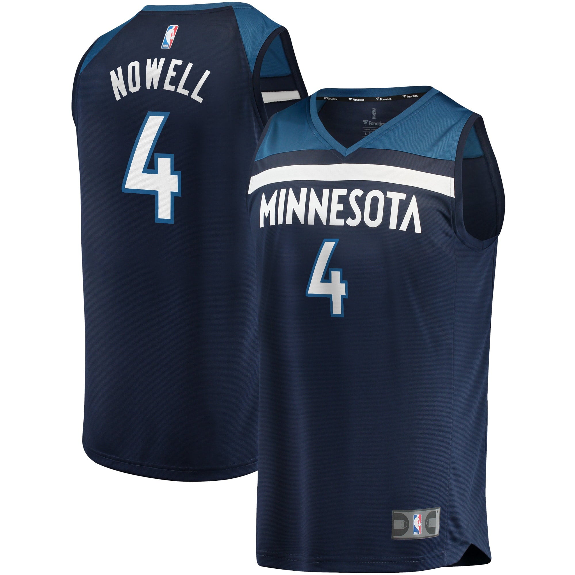 Youth Fanatics Branded Jaylen Nowell Navy Minnesota Timberwolves 2021/22 Fast Break Replica Jersey - Icon Edition