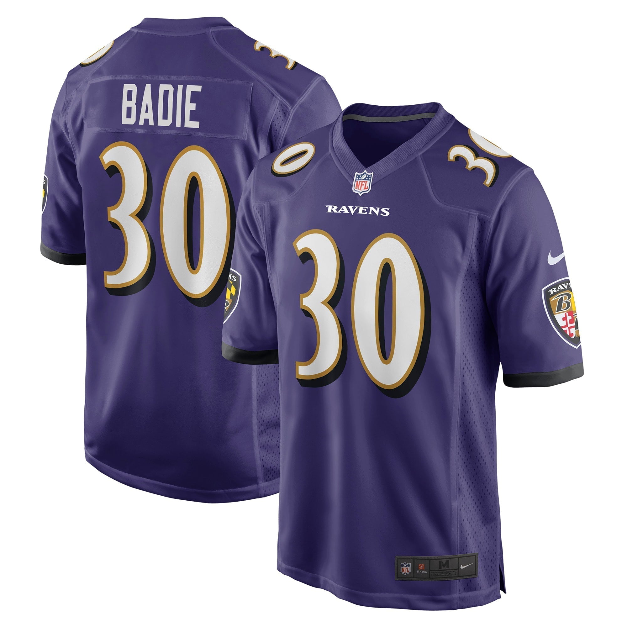 Men s Nike Tyler Badie Purple Baltimore Ravens Player Game Jersey