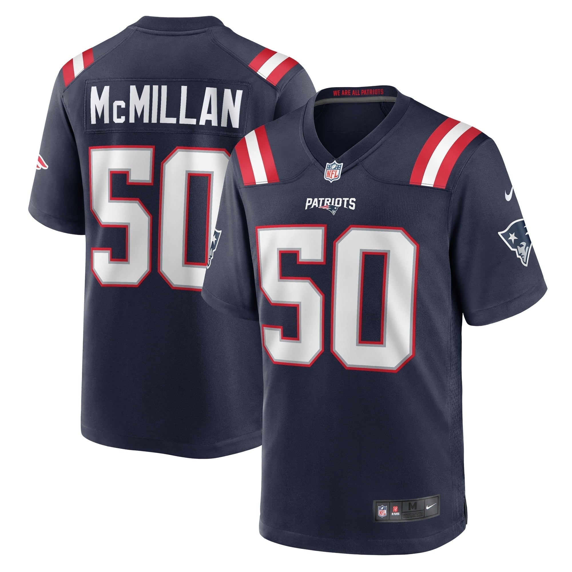 Men s Nike Raekwon McMillan Navy New England Patriots Home Game Player Jersey