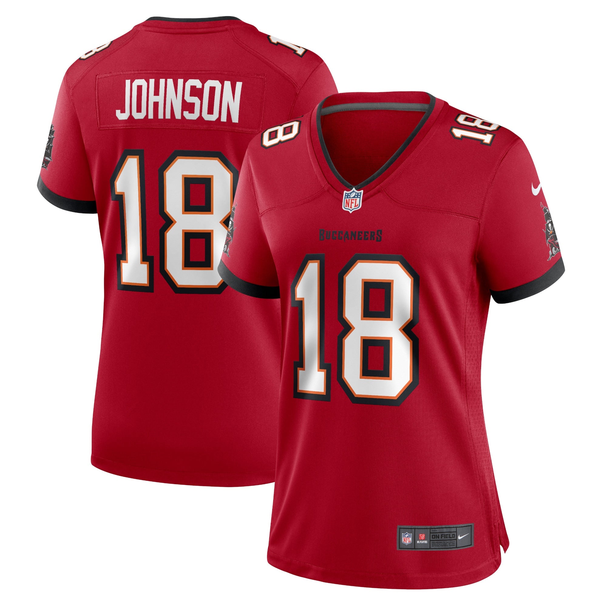 Tyler Johnson Tampa Bay Buccaneers Nike Women s Home Game Player Jersey   Red
