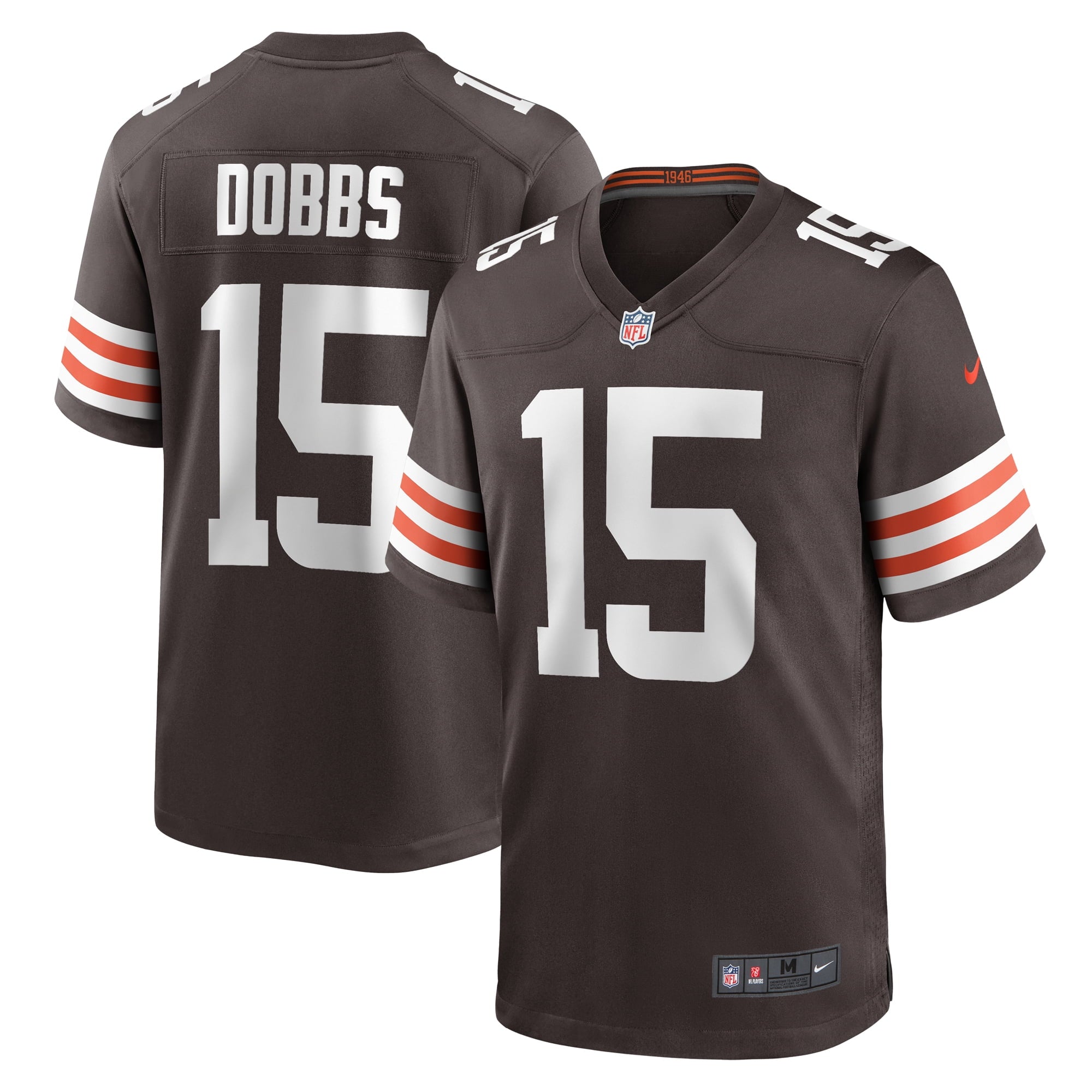 Men s Nike Joshua Dobbs Brown Cleveland Browns Game Player Jersey
