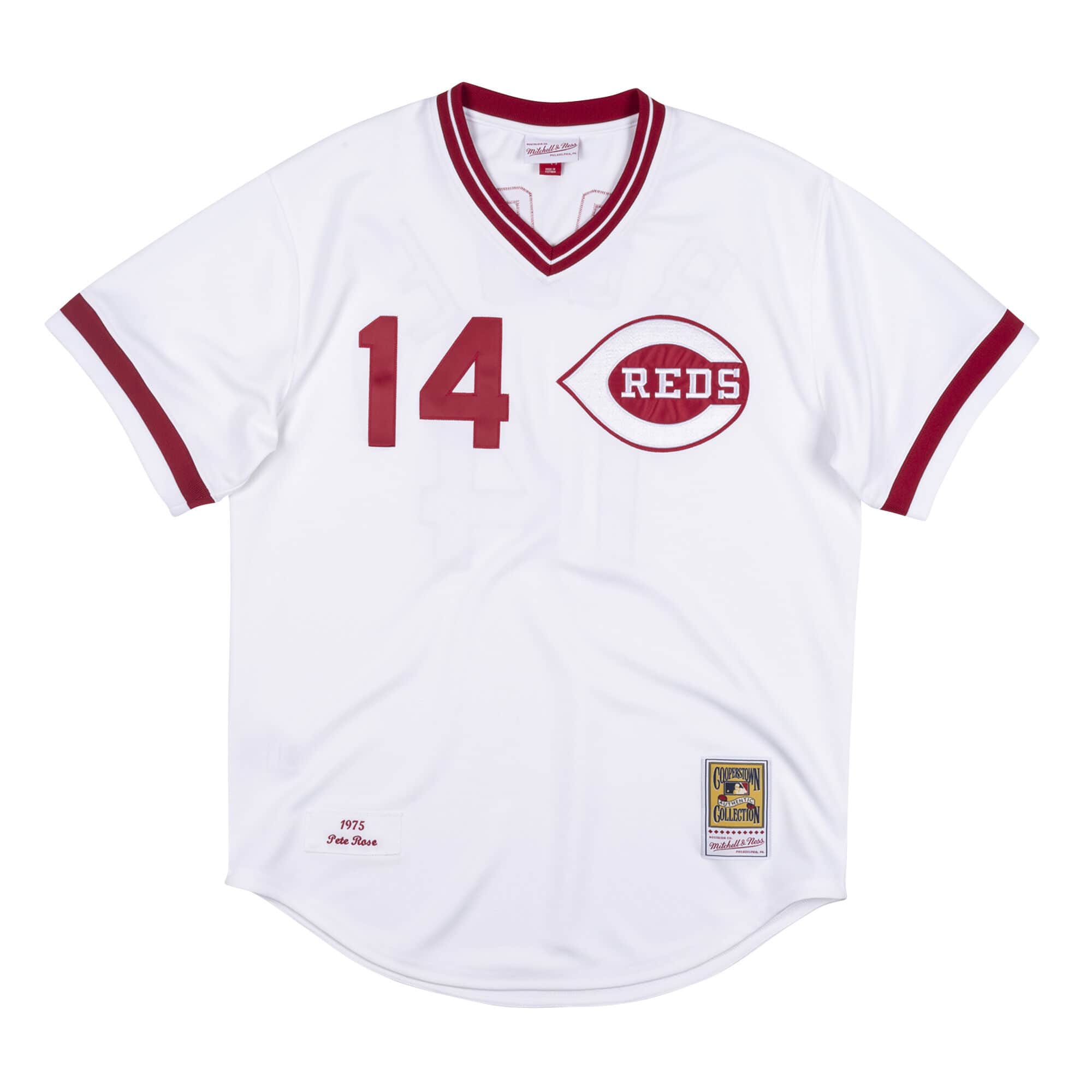 Authentic Jersey Cincinnati Reds 1975 Pete Rose