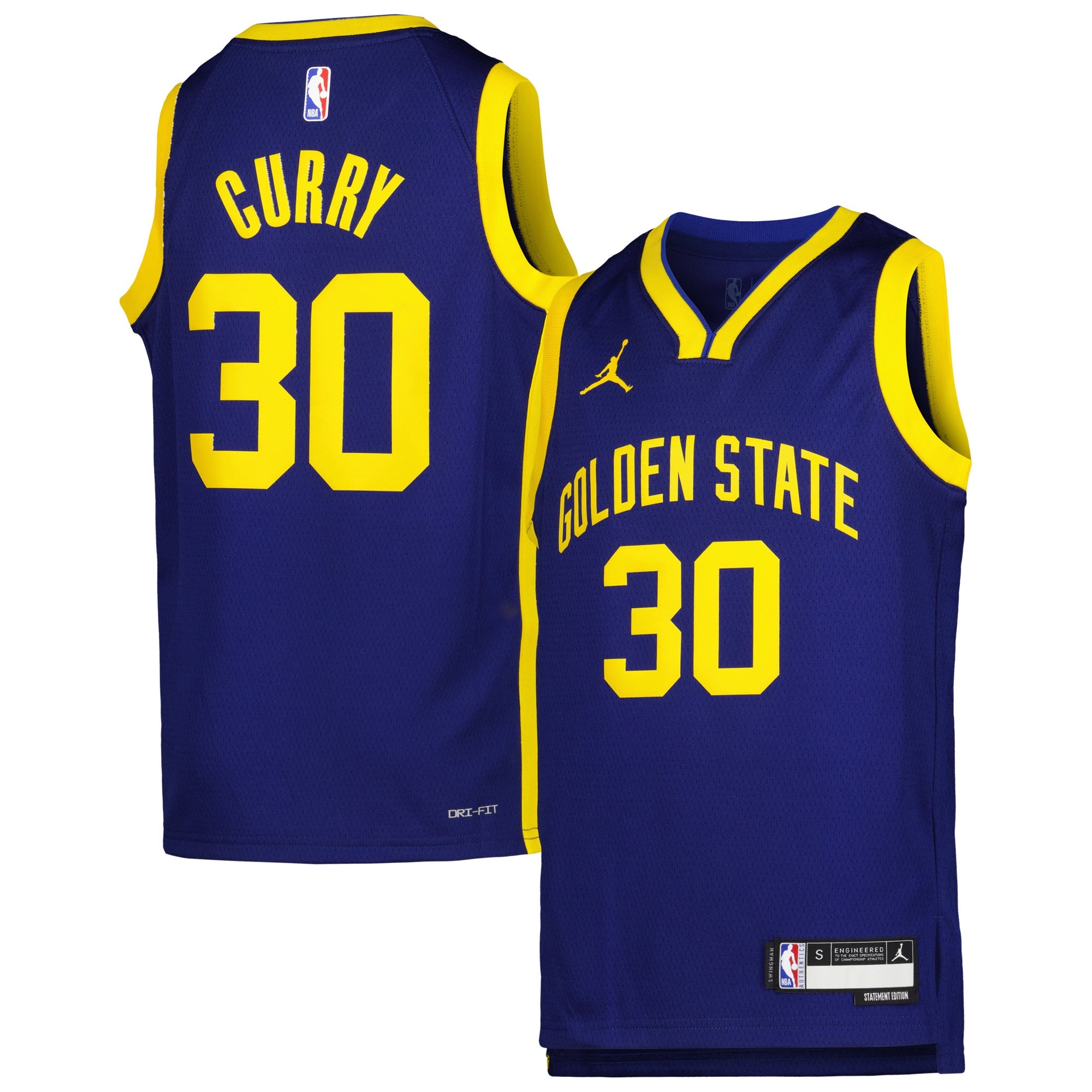 Stephen Curry Golden State Warriors Jordans Brand Youth Swingman Jersey - Statement Edition - Blue