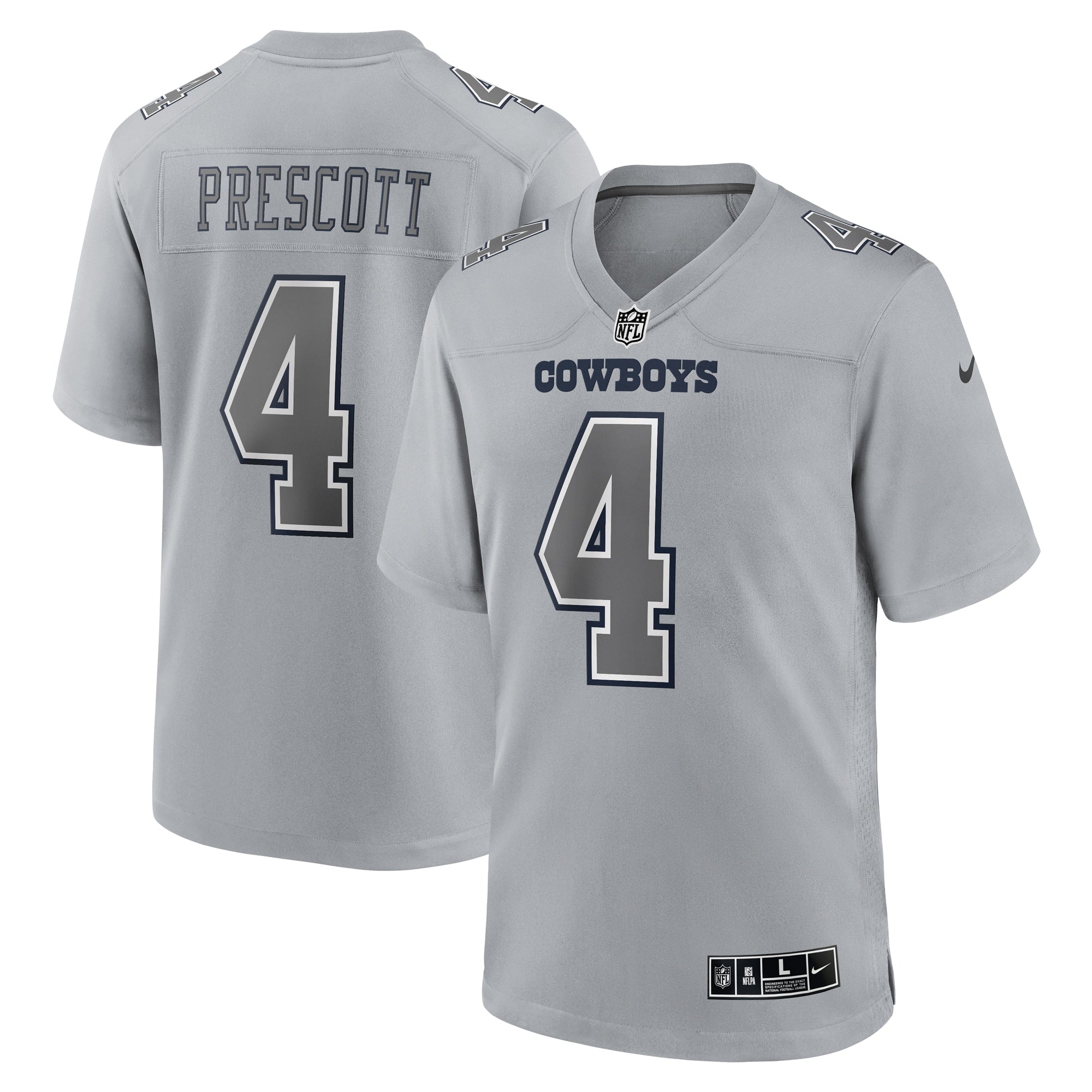 Dak Prescott Dallas Cowboys Nike Atmosphere Fashion Game Jersey   Gray