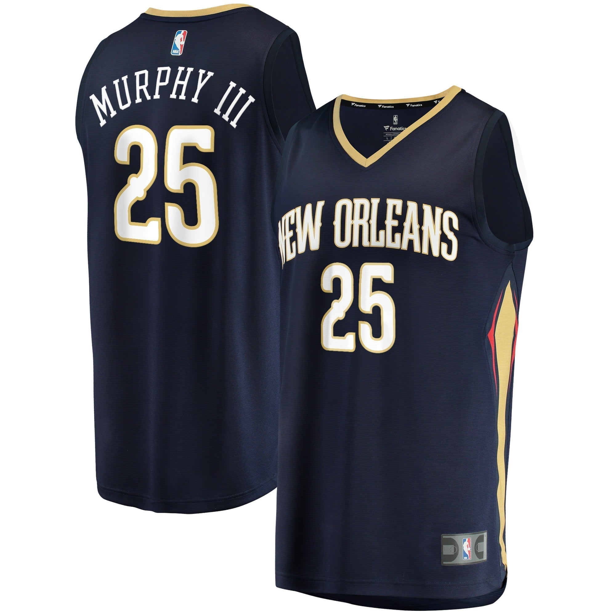 Men's Fanatics Branded Trey Murphy III Navy New Orleans Pelicans 2021/22 Fast Break Replica Jersey - Icon Edition