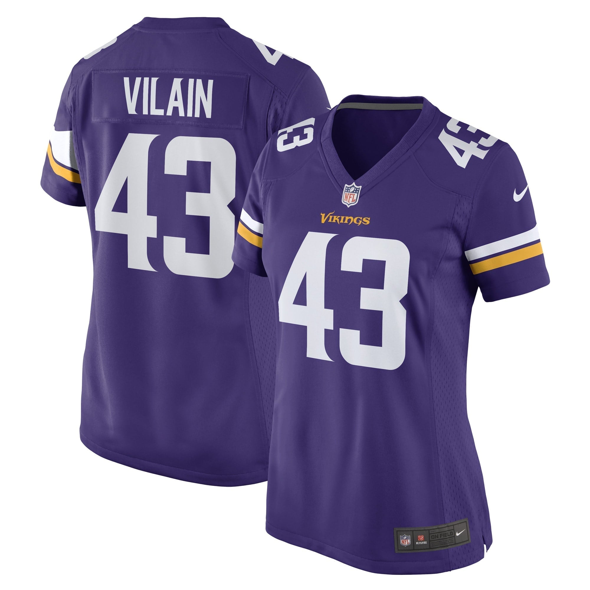 Women s Nike Luiji Vilain Purple Minnesota Vikings Game Player Jersey
