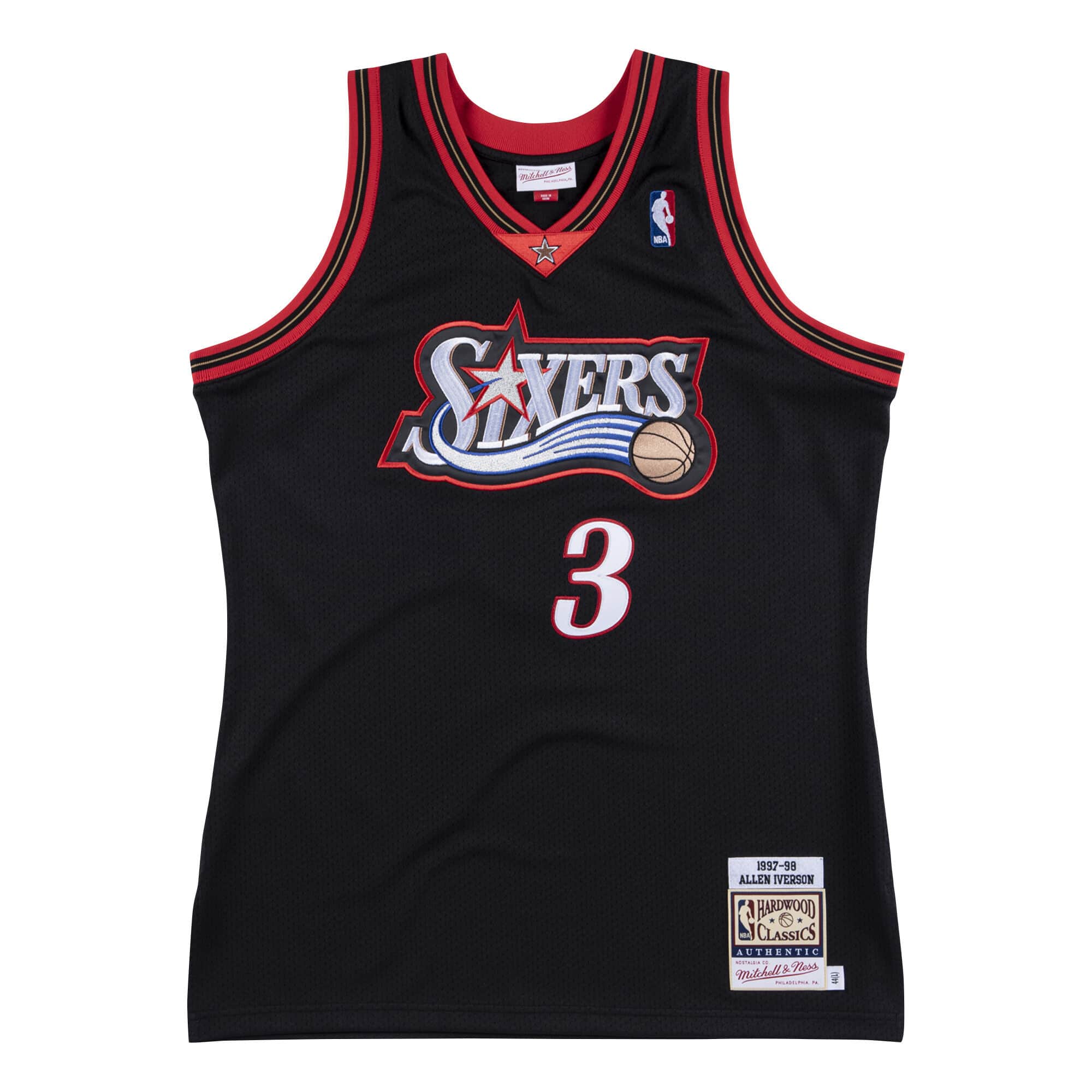 Authentic Allen Iverson Philadelphia 76ers Road 1997-98 Jersey