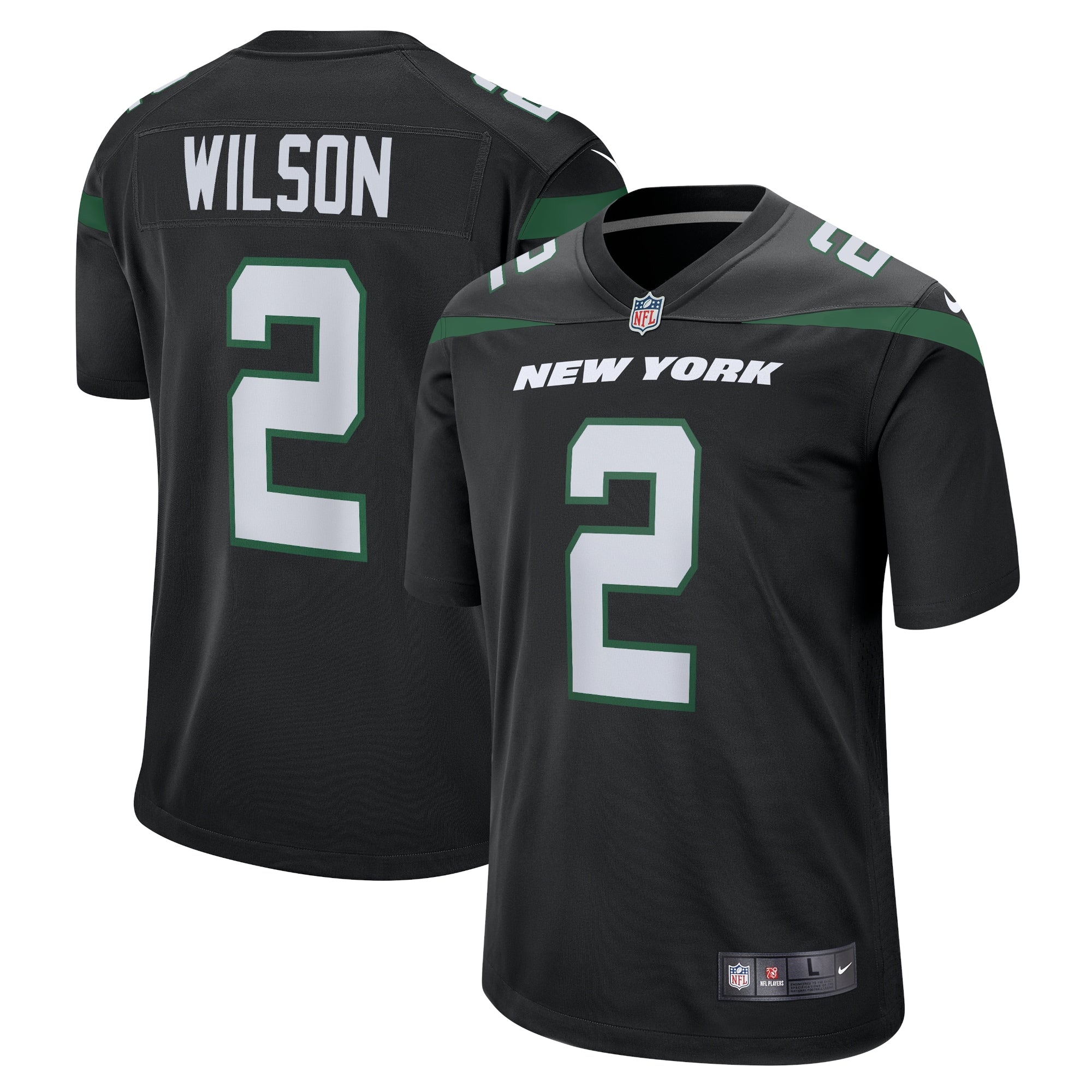 Zach Wilson New York Jets Nike Alternate Game Jersey   Black