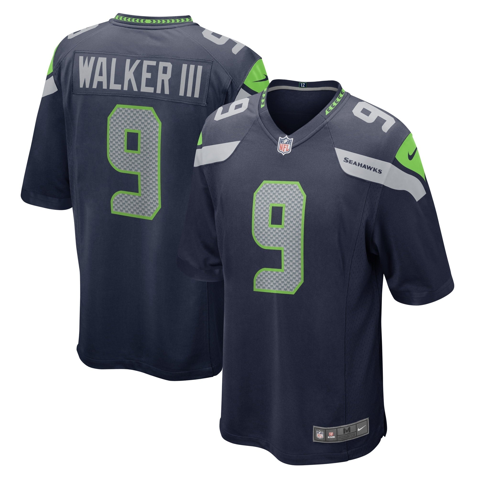 Men s Nike Kenneth Walker III Navy Seattle Seahawks Player Game Jersey