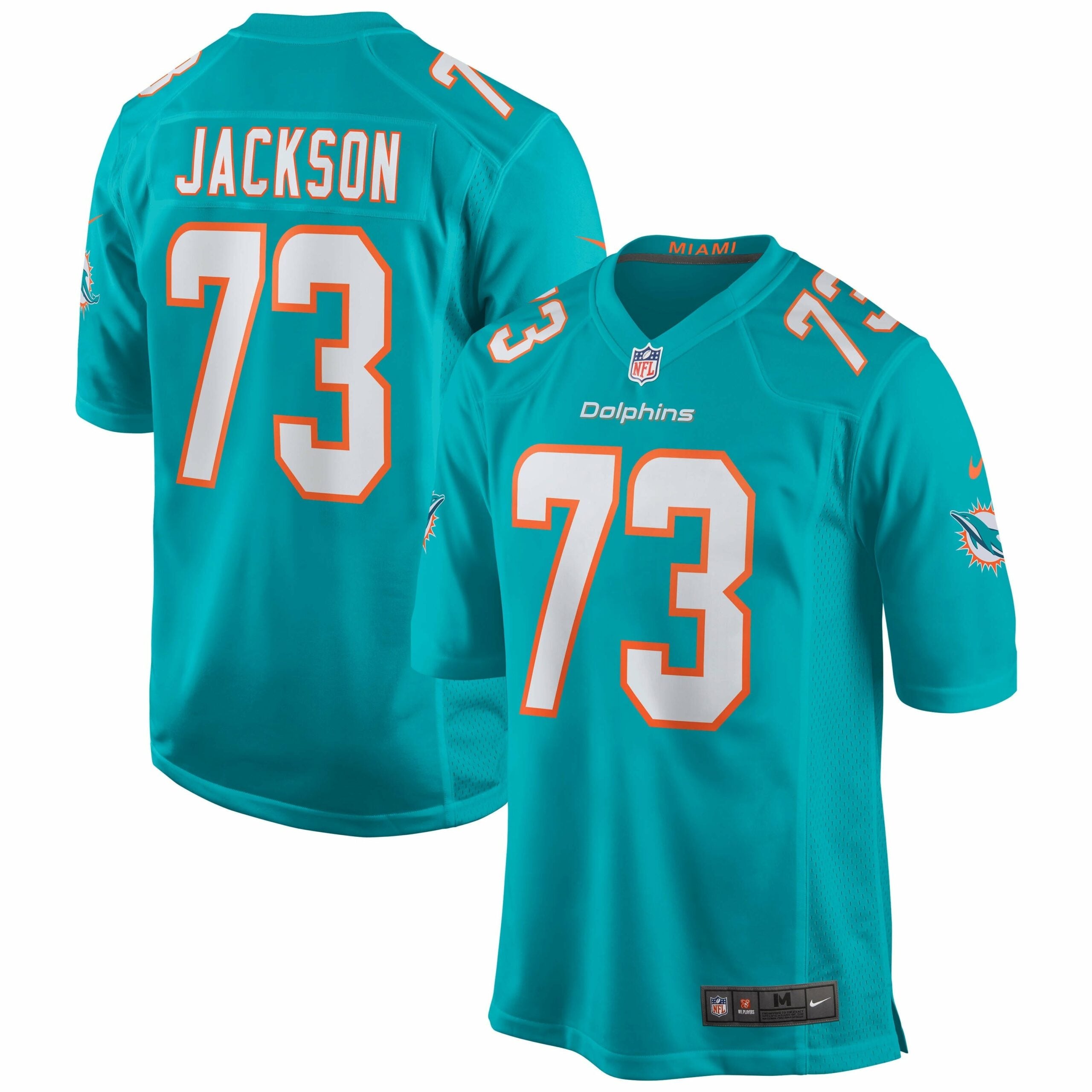 Men s Nike Austin Jackson Aqua Miami Dolphins Game Jersey