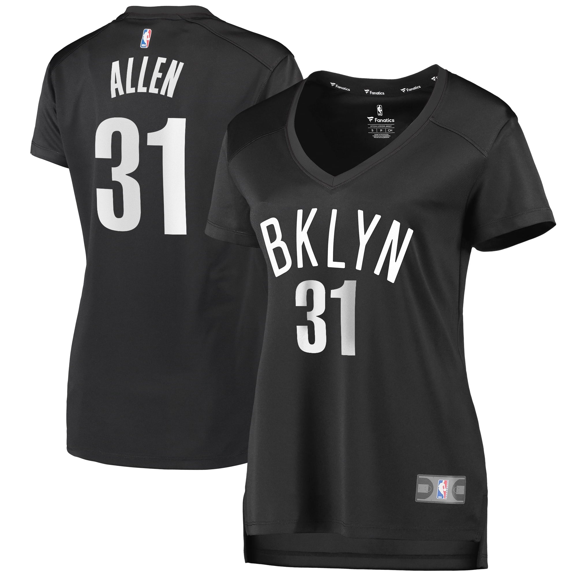 Women's Fanatics Branded Jarrett Allen Charcoal Brooklyn Nets Fast Break Player Jersey - Statement Edition