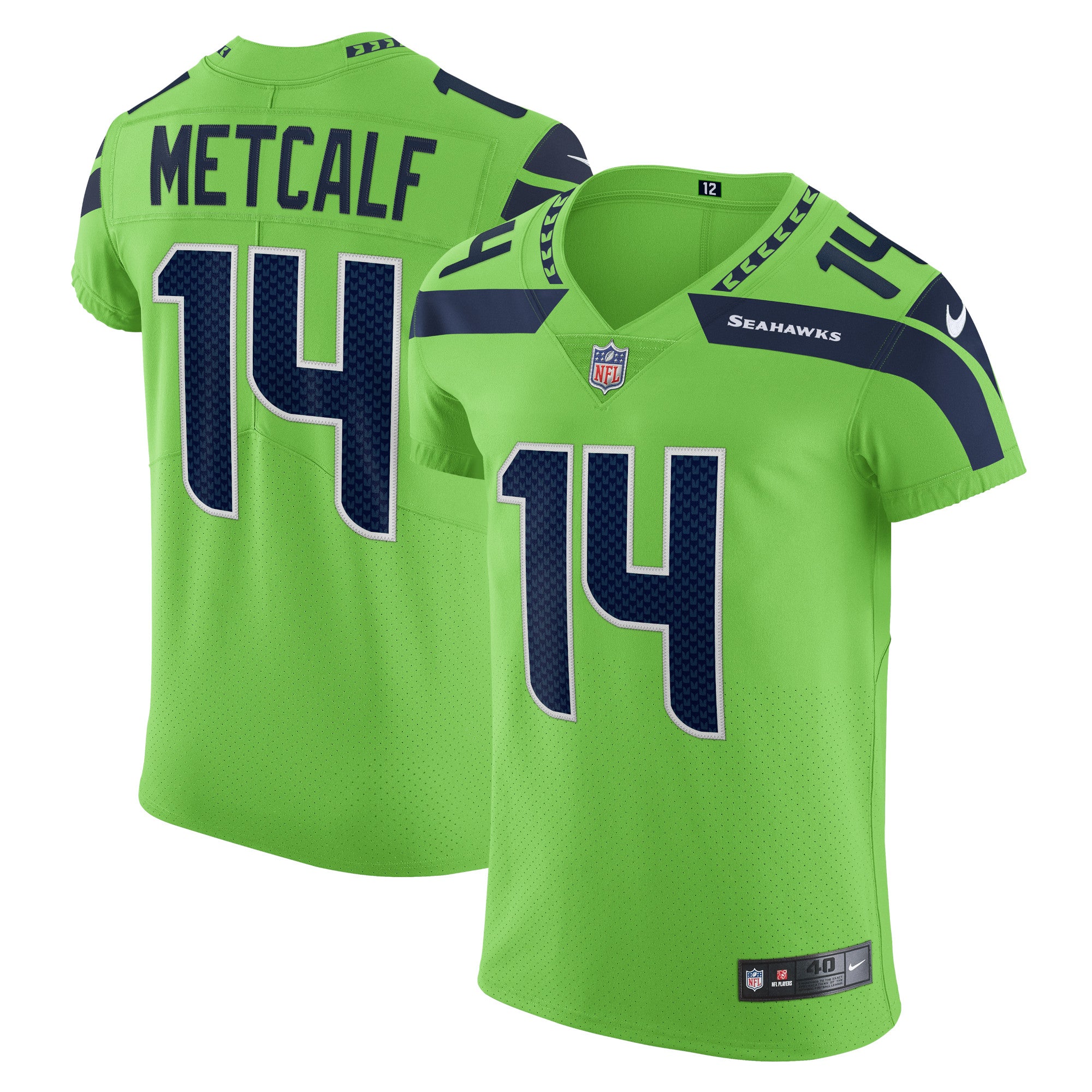 DK Metcalf Seattle Seahawks Nike Alternate Vapor Elite Player Jersey Neon Green