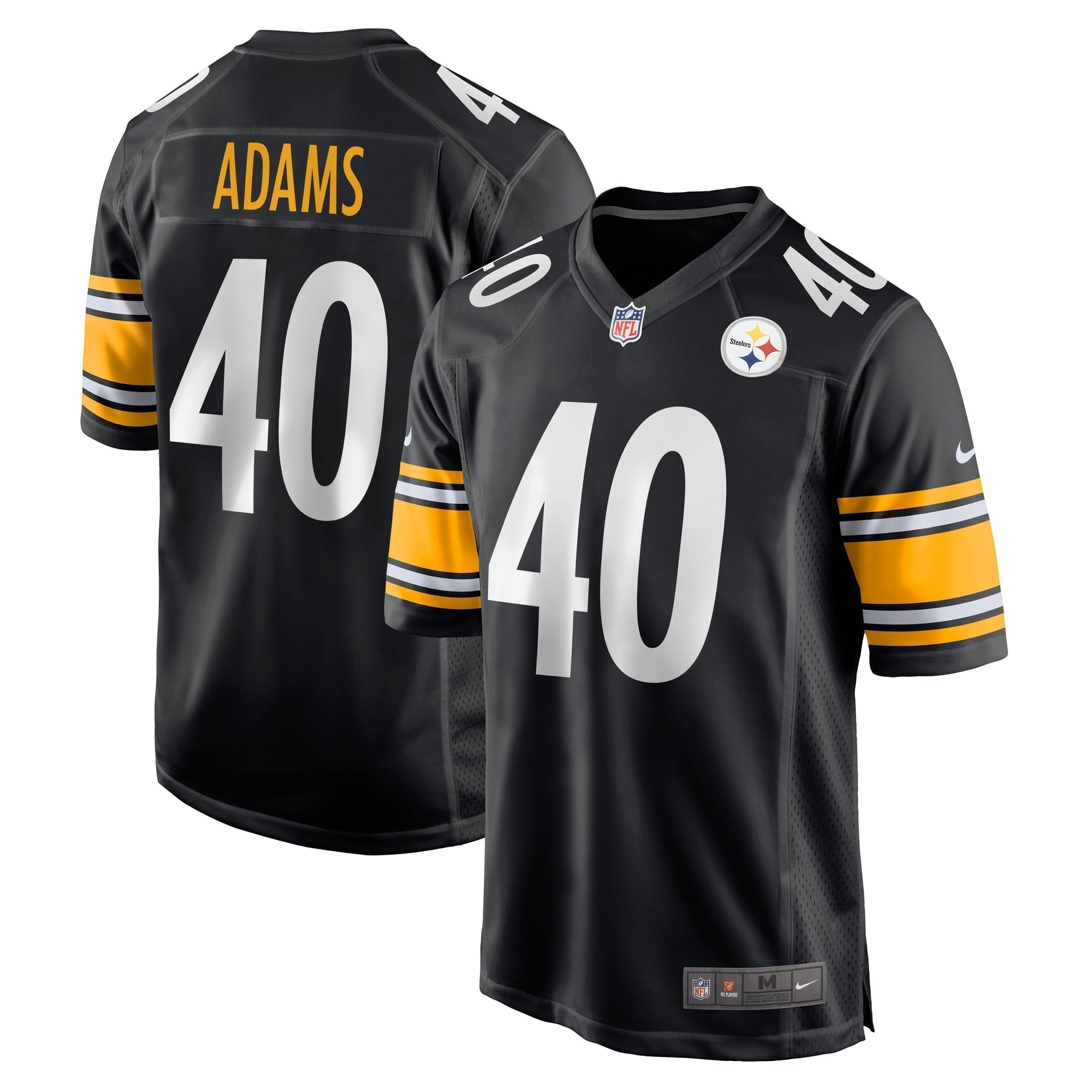 Men s Nike Andrew Adams Black Pittsburgh Steelers Game Player Jersey