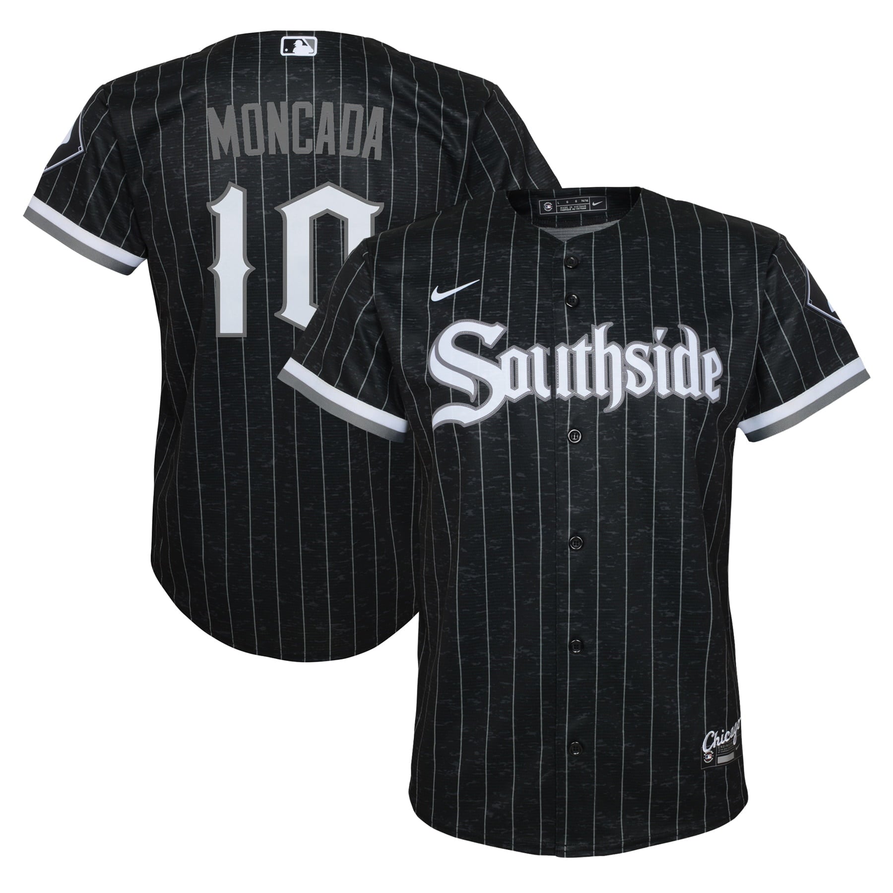 Youth Nike Yoan Moncada Black Chicago White Sox City Connect Replica Player Jersey