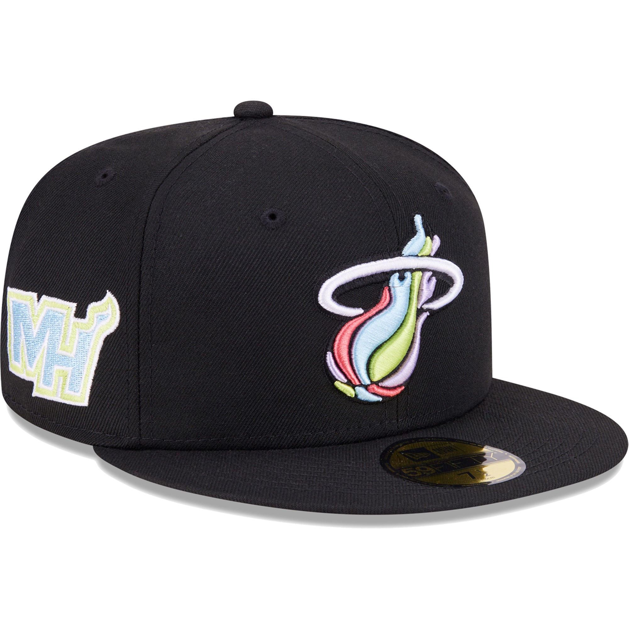 Miami Heat New Era Color Pack 59FIFTY Fitted Hat - Black