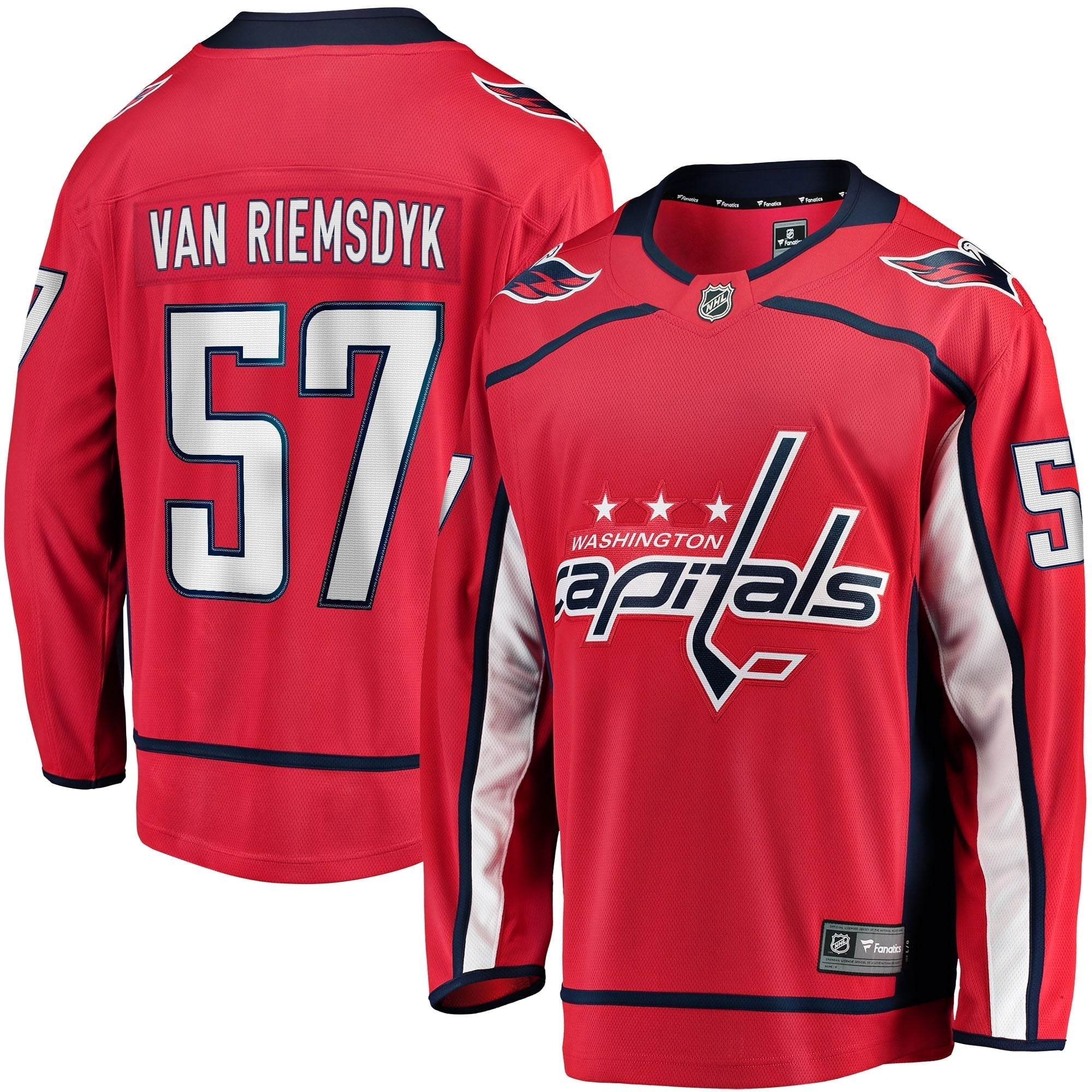 Men's Fanatics Branded Trevor van Riemsdyk Red Washington Capitals Home Breakaway Jersey