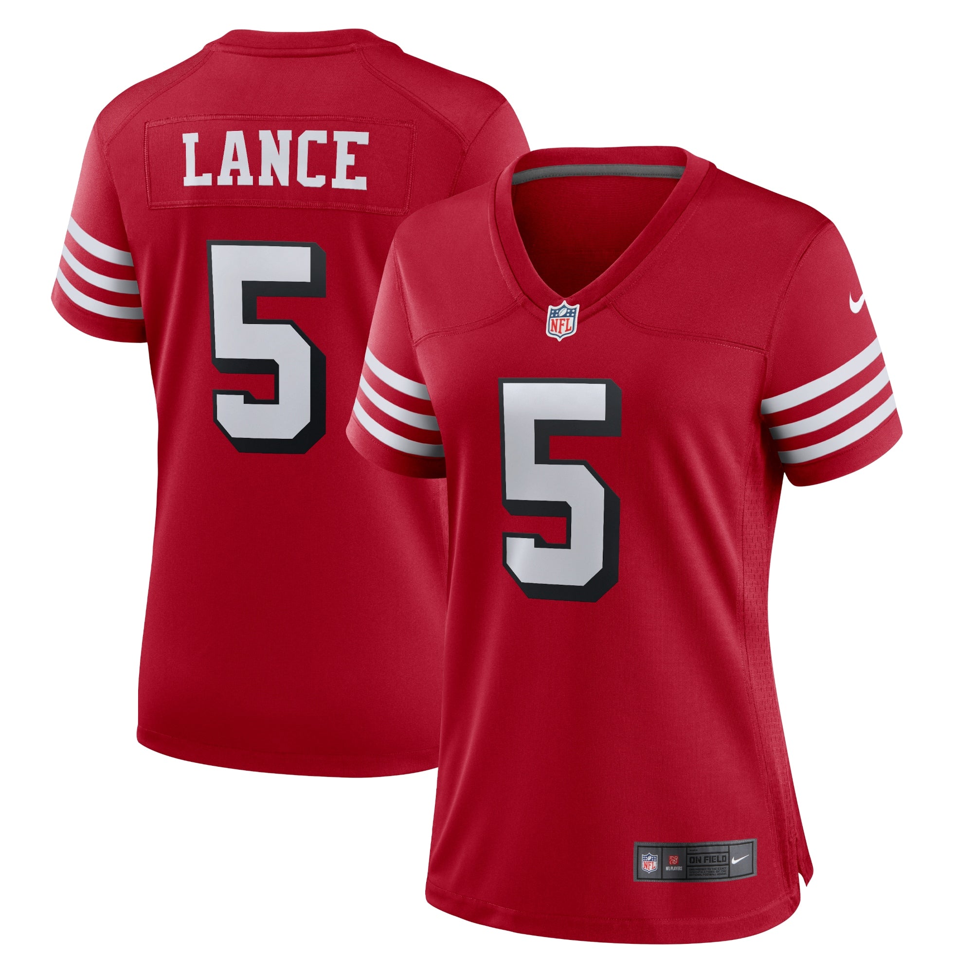 Trey Lance San Francisco 49ers Nike Women s Alternate Game Jersey   Scarlet