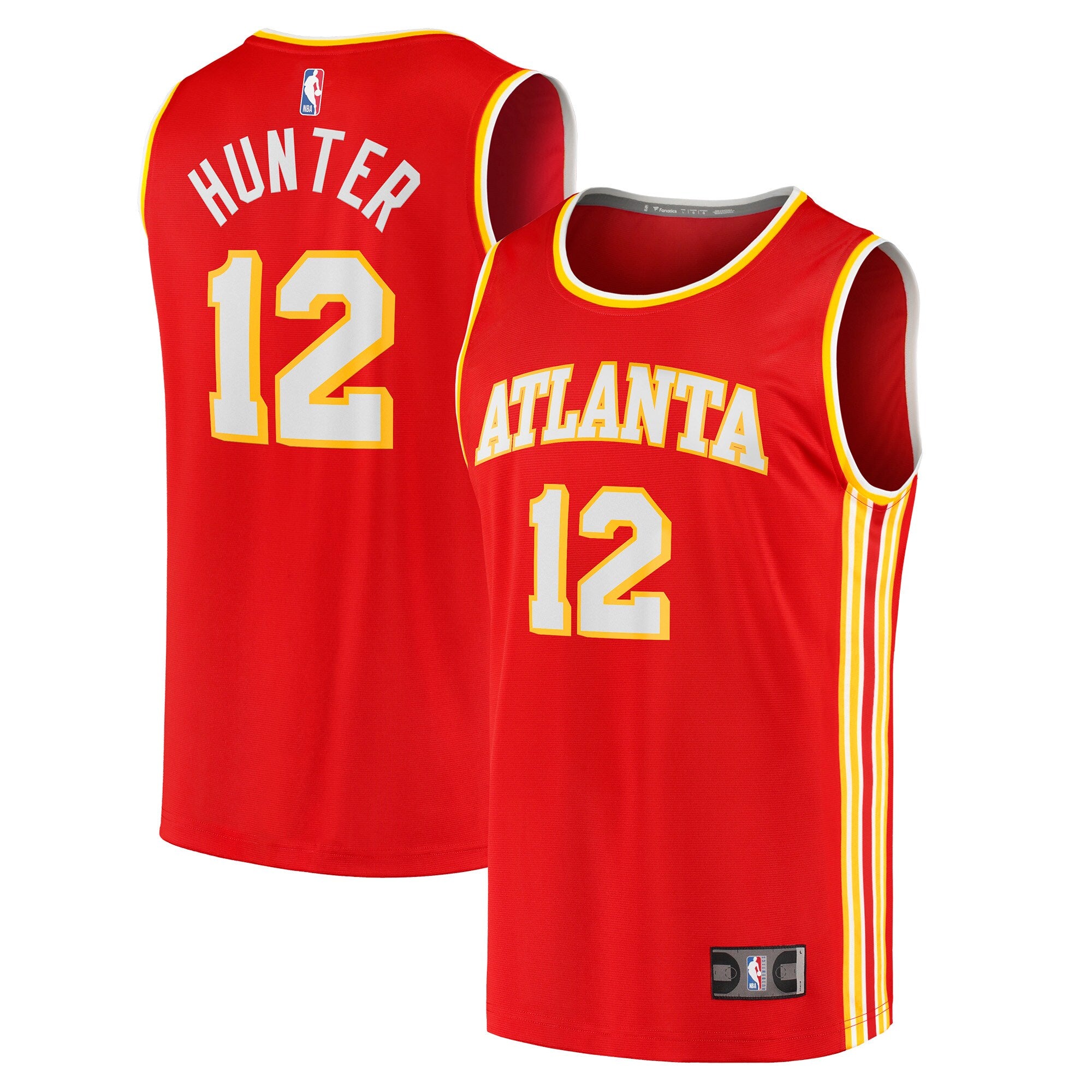 De'Andre Hunter Atlanta Hawks, NBA Jerseys Fanatics Branded 2021/22 Fast Break Replica Jersey - Icon Edition - Red
