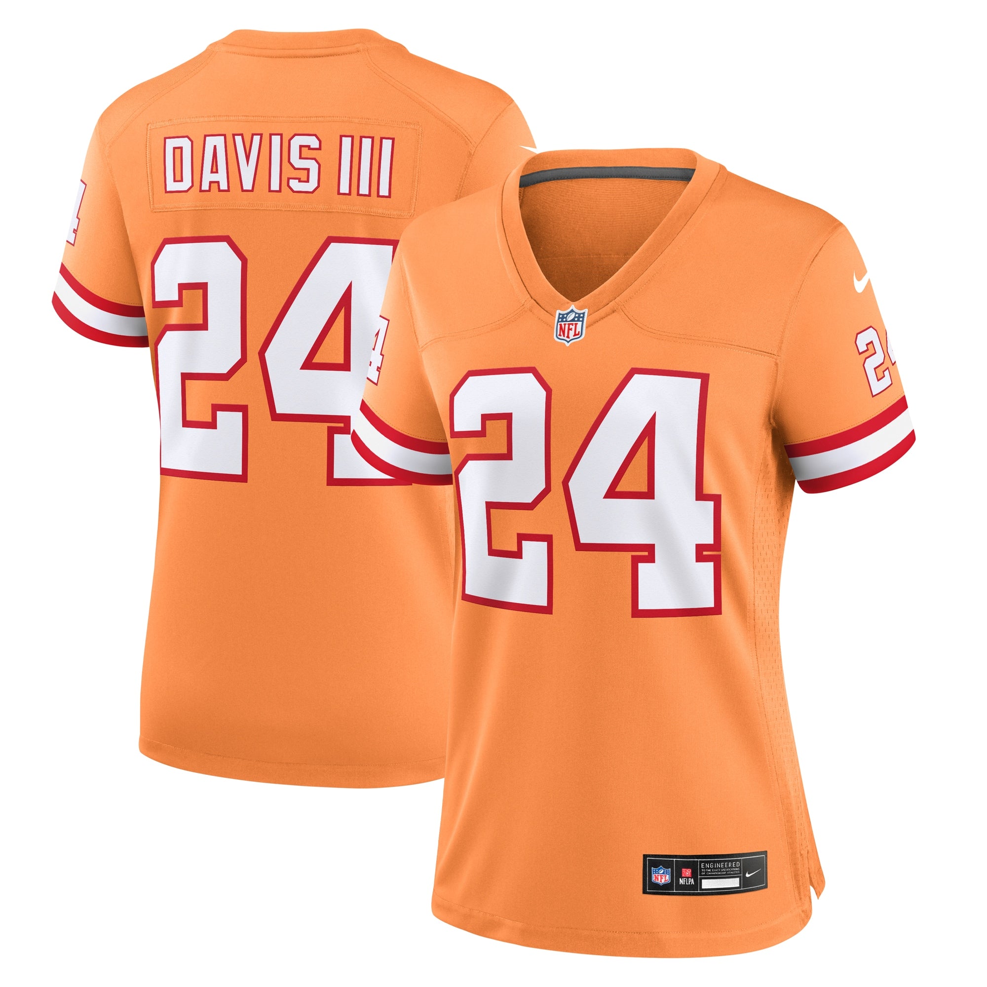 Carlton Davis III Tampa Bay Buccaneers Nike Women s Throwback Game Jersey   Orange
