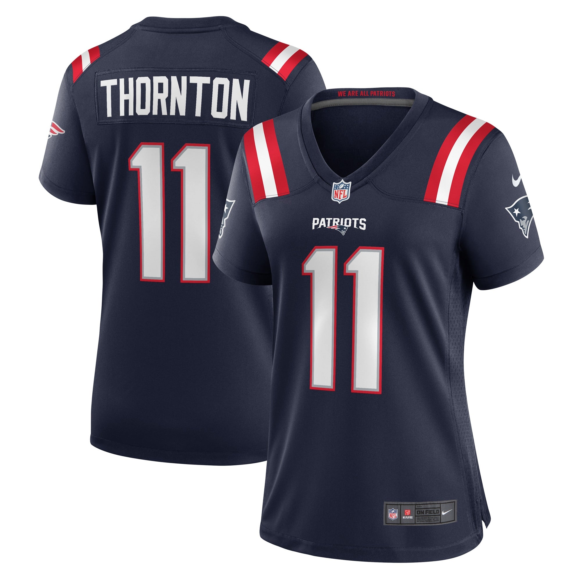 Tyquan Thornton New England Patriots Nike Women s Game Player Jersey   Navy