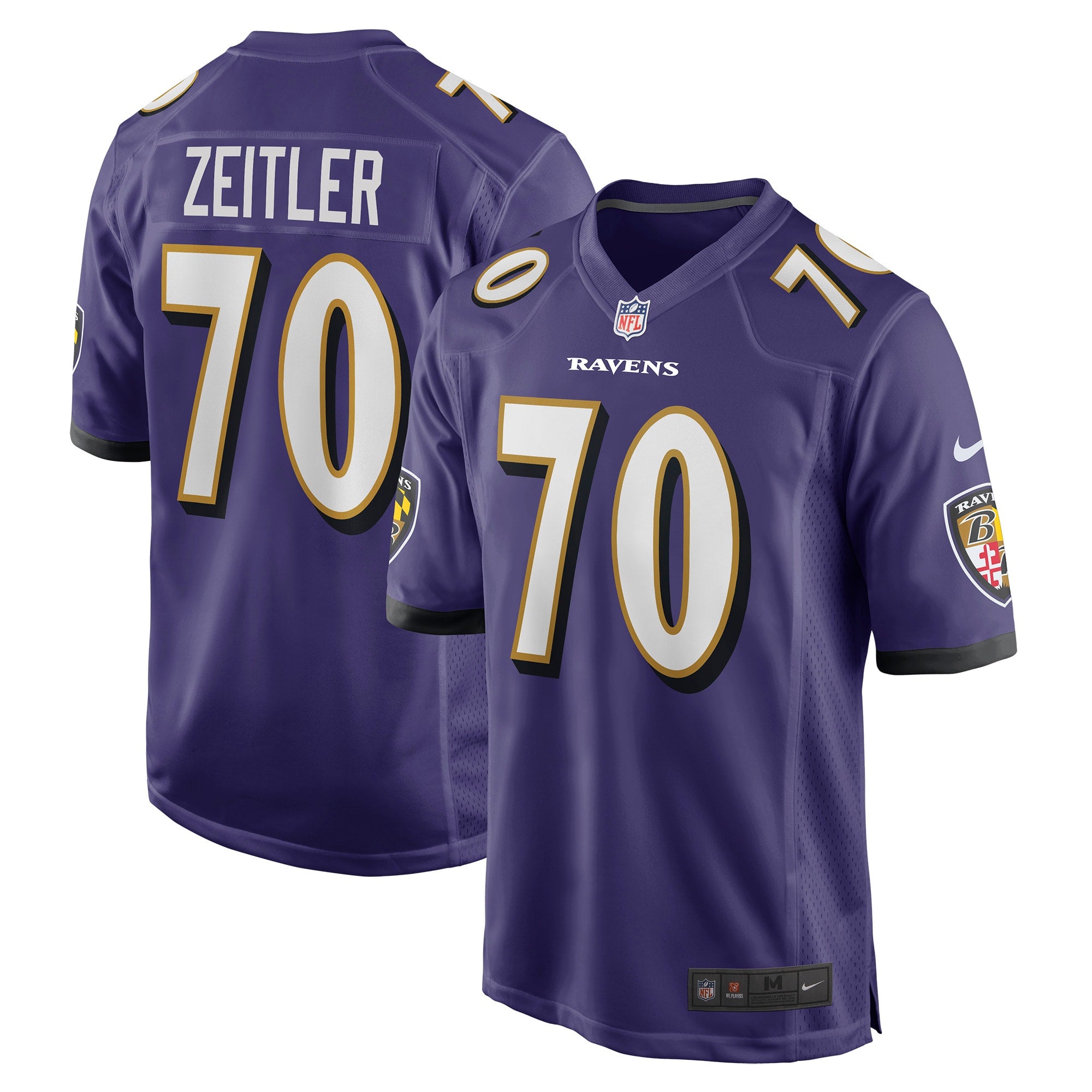 Kevin Zeitler Baltimore Ravens Nike Game Jersey   Purple