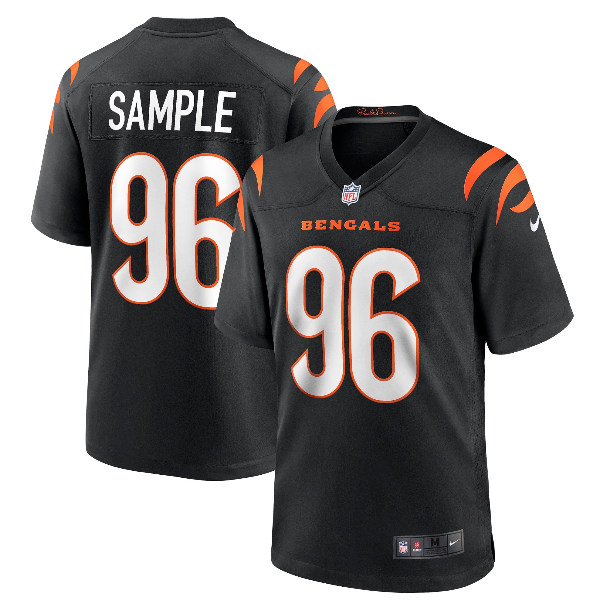 Cam Sample Cincinnati Bengals Nike Game Jersey   Black