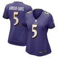 Women s Nike Jalyn Armour-Davis Purple Baltimore Ravens Game Player Jersey