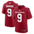 Men s Nike Isaiah Simmons Cardinal Arizona Cardinals Game Player Jersey