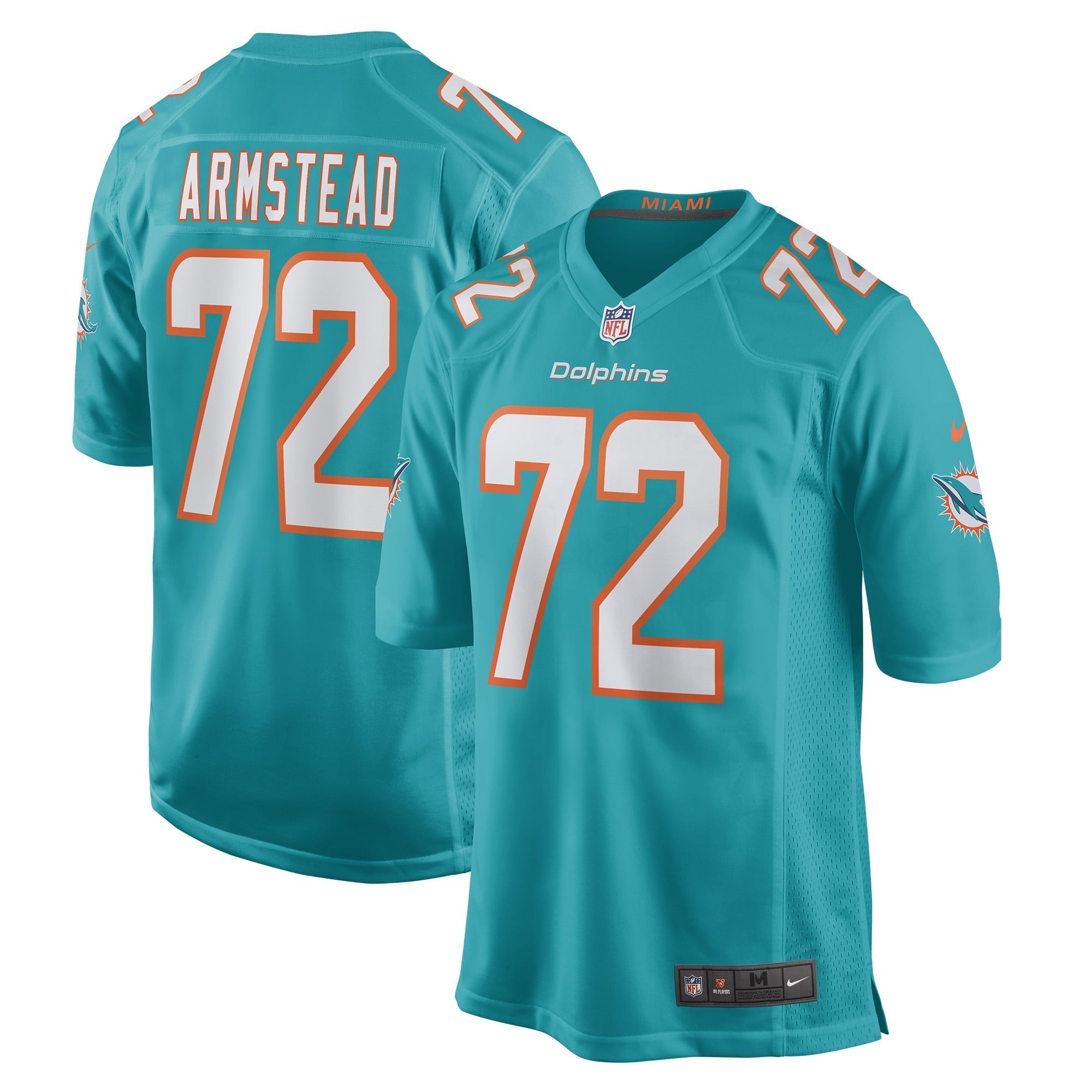 Men s Nike Terron Armstead Aqua Miami Dolphins Game Jersey