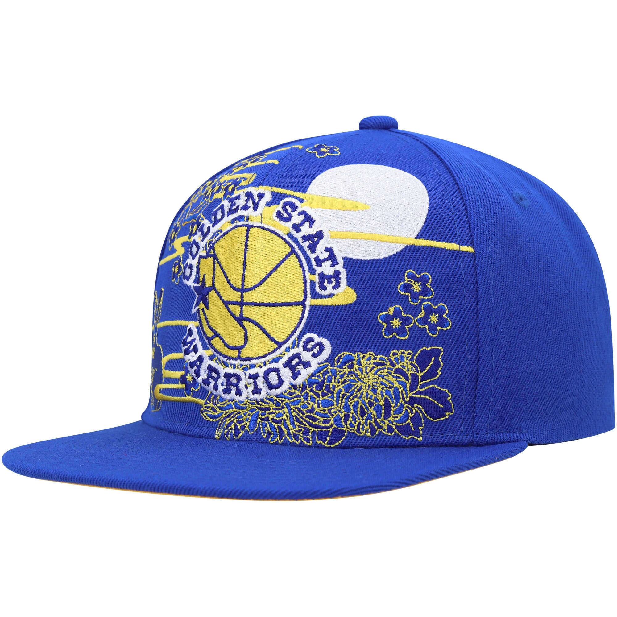 Golden State Warriors Mitchell & Ness Hardwood Classics Asian Heritage Scenic Snapback Hat - Royal