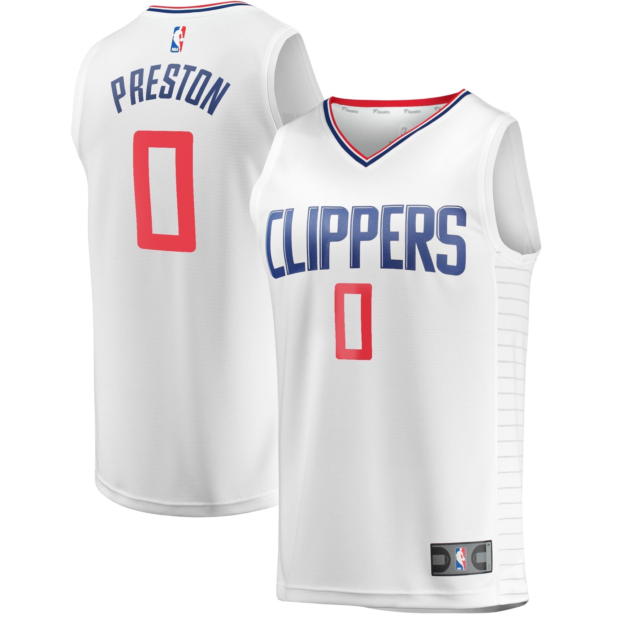 Men's Fanatics Branded Jason Preston White LA Clippers Fast Break Player Jersey - Association Edition