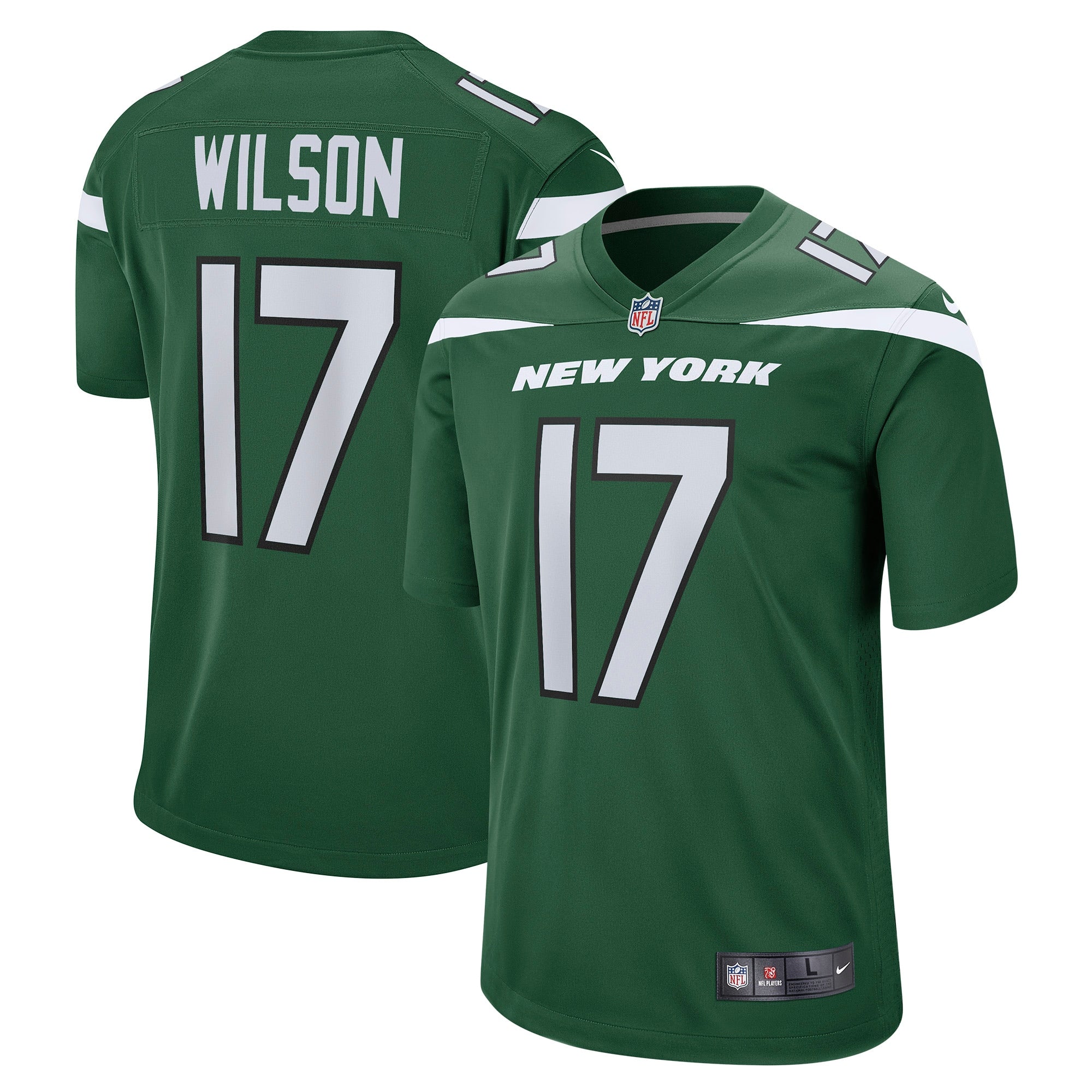 Garrett Wilson New York Jets Nike Player Game Jersey   Green