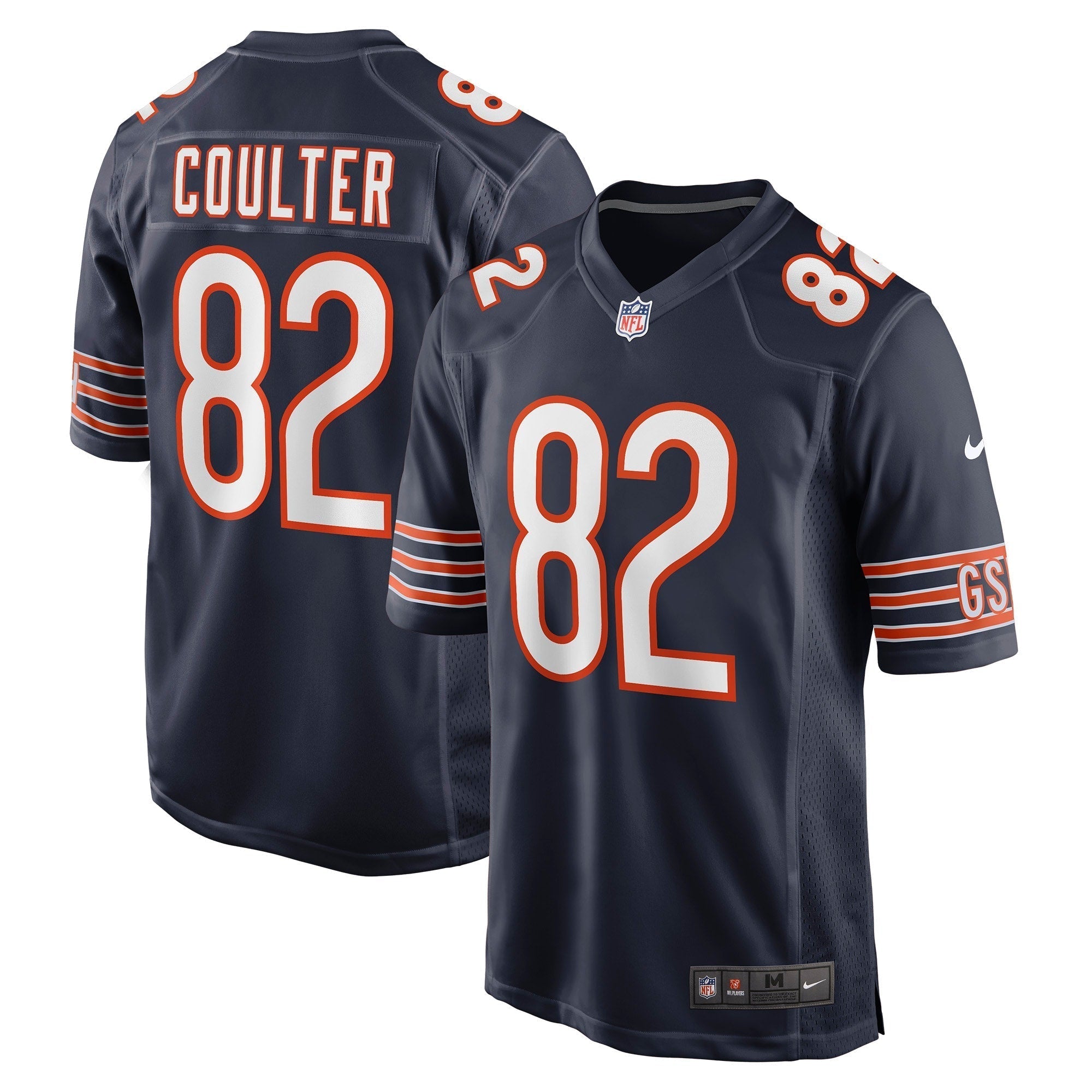Men s Nike Isaiah Coulter Navy Chicago Bears Game Jersey