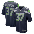 Xavier Crawford Seattle Seahawks Nike Home Game Player Jersey College Navy