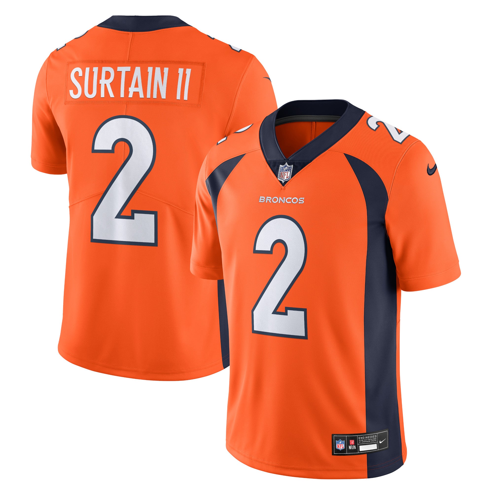 Patrick Surtain II Denver Broncos Nike  Vapor Untouchable Limited Jersey   Orange