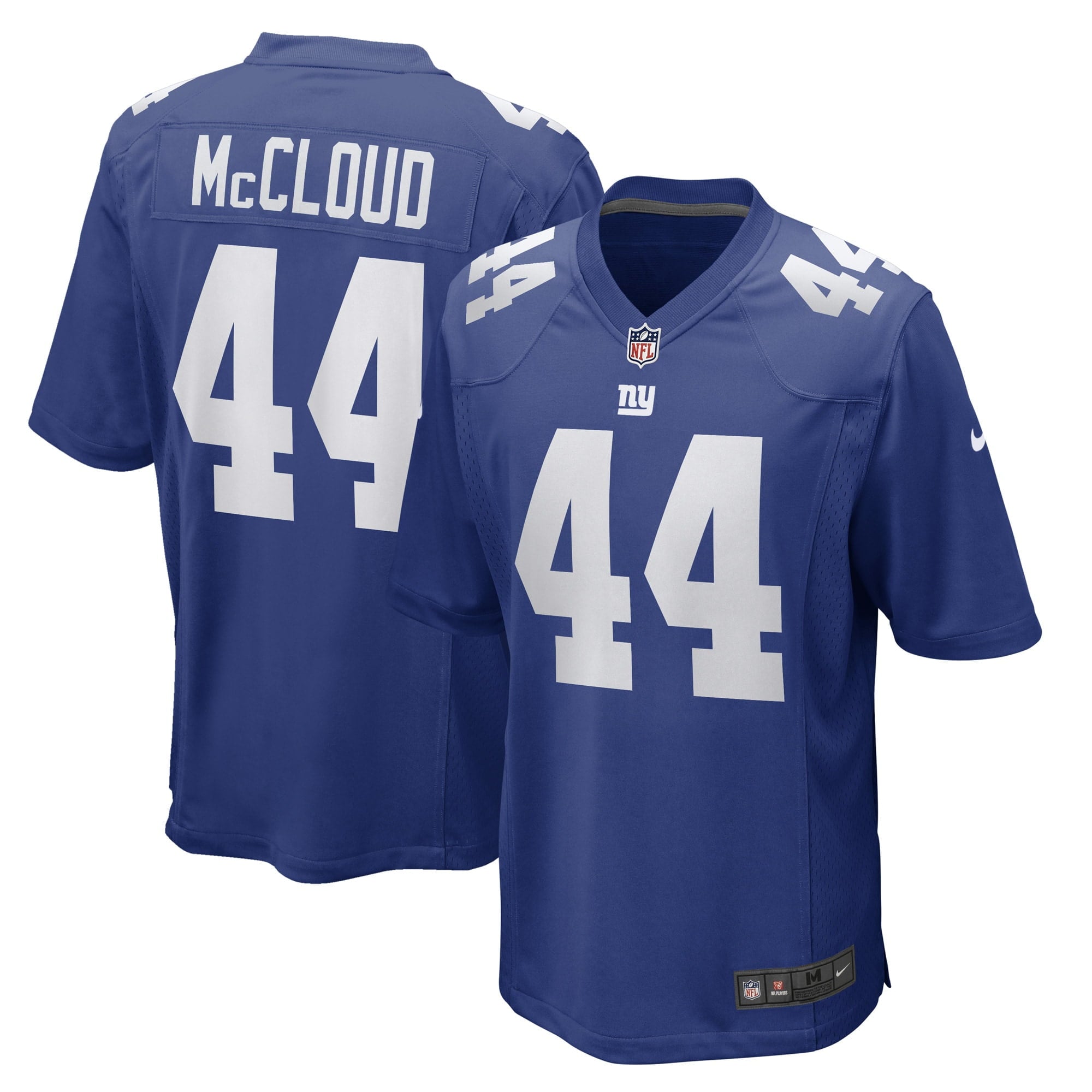 Men s Nike Nick McCloud Royal New York Giants Game Player Jersey