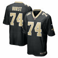 Men s Nike James Hurst Black New Orleans Saints Game Jersey