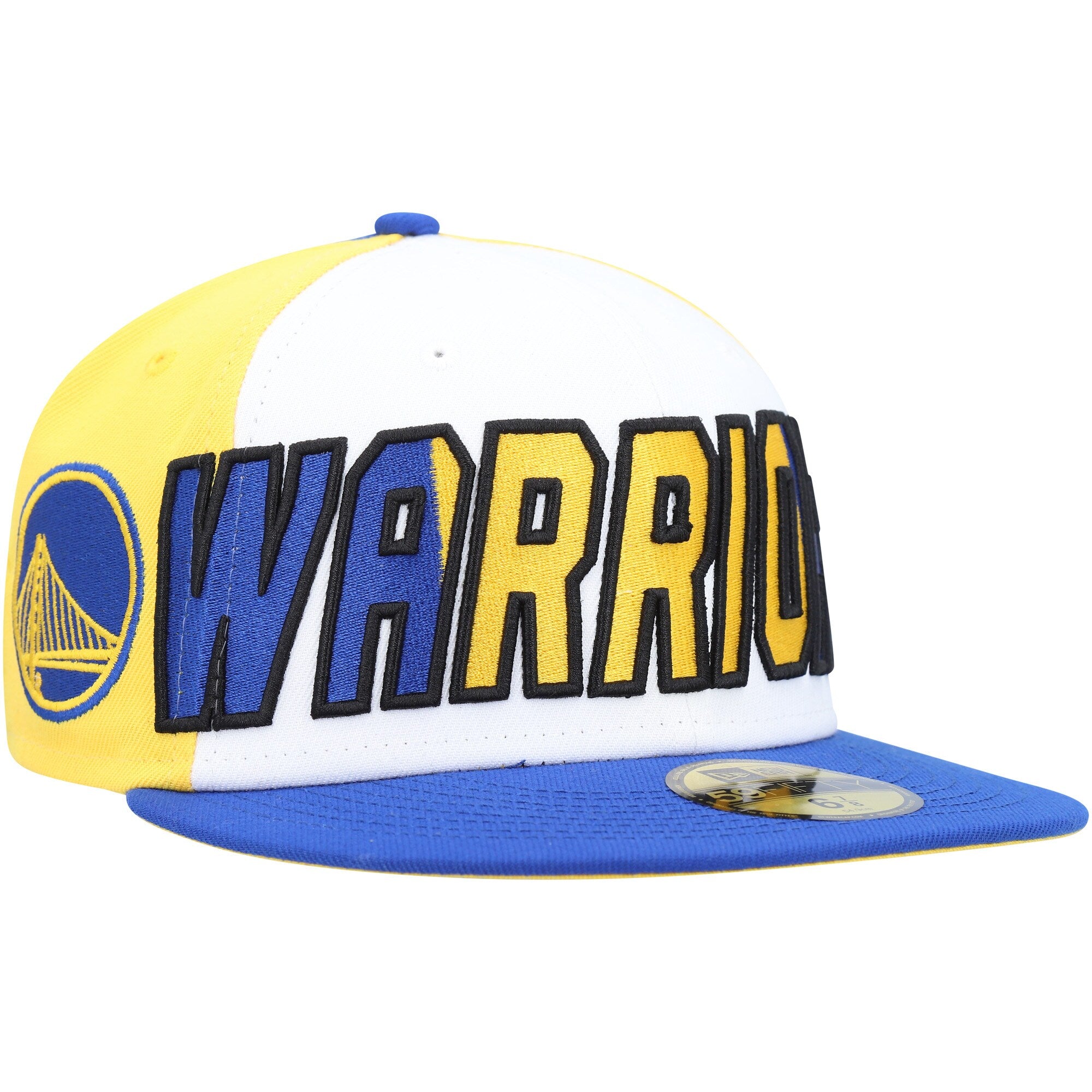 Golden State Warriors New Era Back Half 9FIFTY Fitted Hat - White/Royal