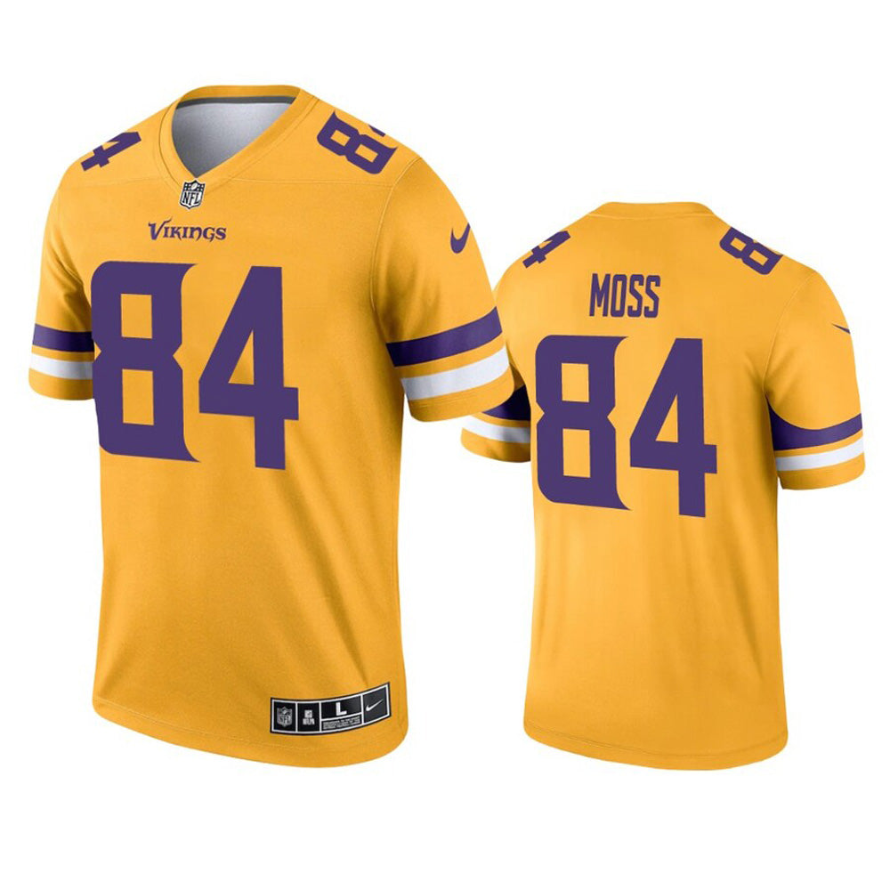 Men s Minnesota Vikings Randy Moss Inverted Legend Jersey   Gold