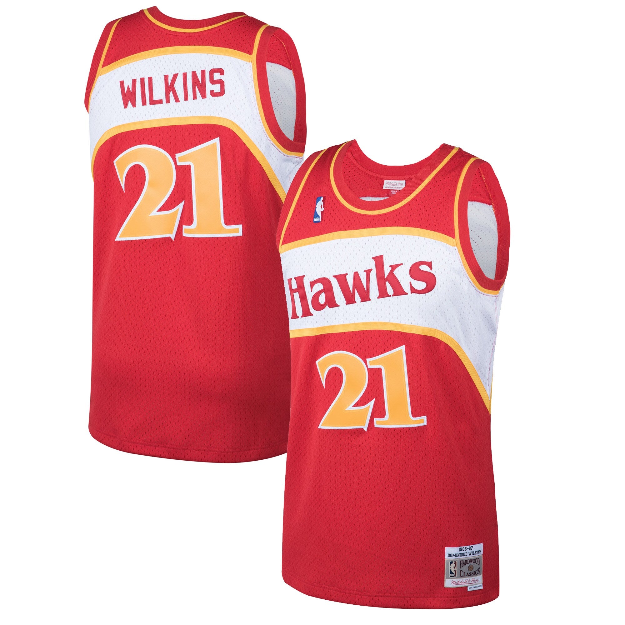 Dominique Wilkins Atlanta Hawks, NBA Jerseys Mitchell & Ness Hardwood Classics Swingman Jersey - Red