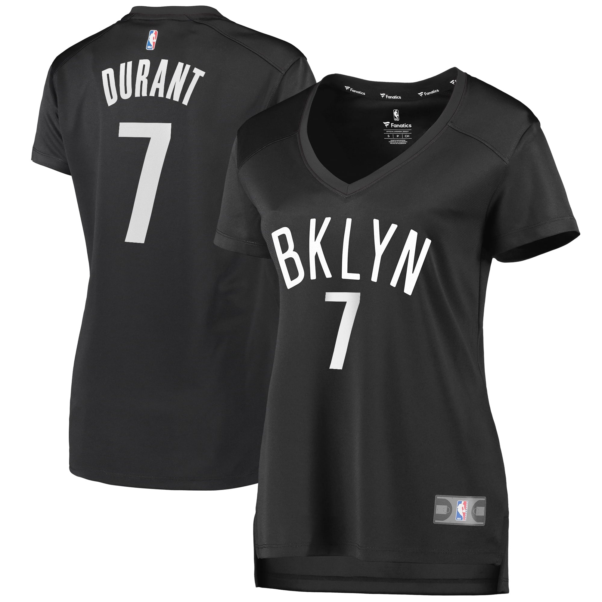 Women's Fanatics Branded Kevin Durant Charcoal Brooklyn Nets Fast Break Player Jersey - Statement Edition